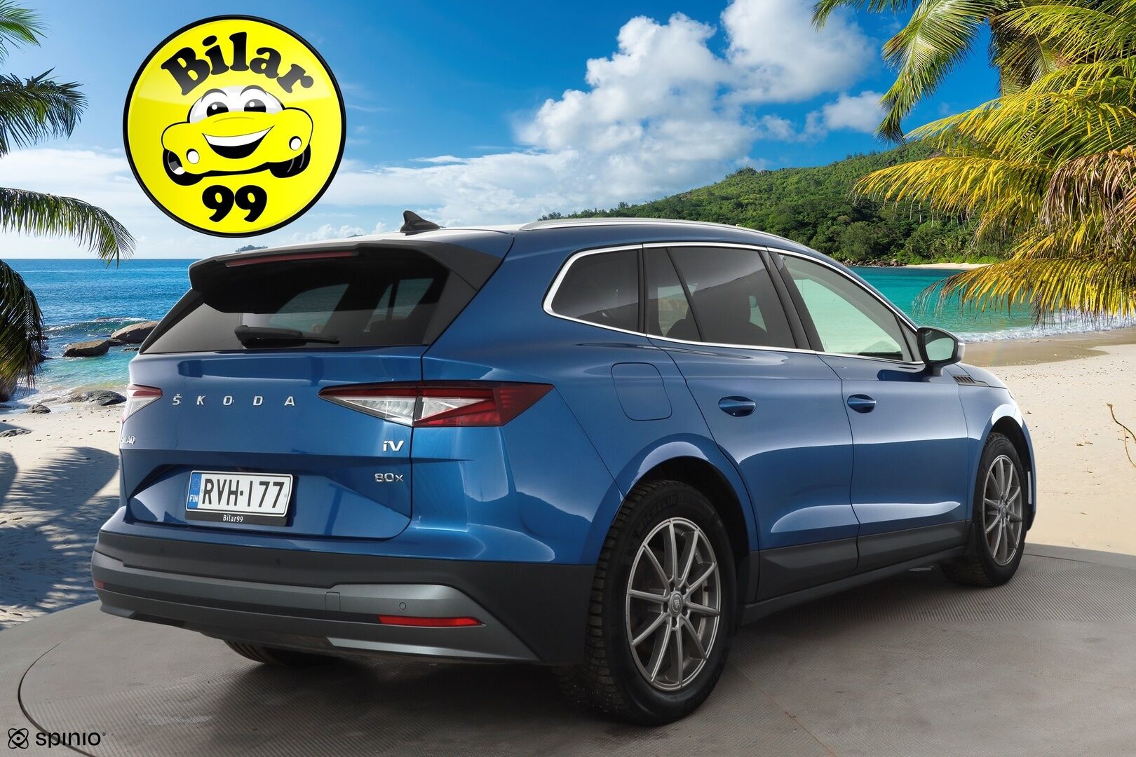 Skoda Enyaq 2023 80x 4x4 iV * ACC / Lisälämmitin / Koukku / P.kamera / Skoda crystal Matrix LED / Keyless / Apple&Android * - Suomi-auto / Kahdet Renkaat