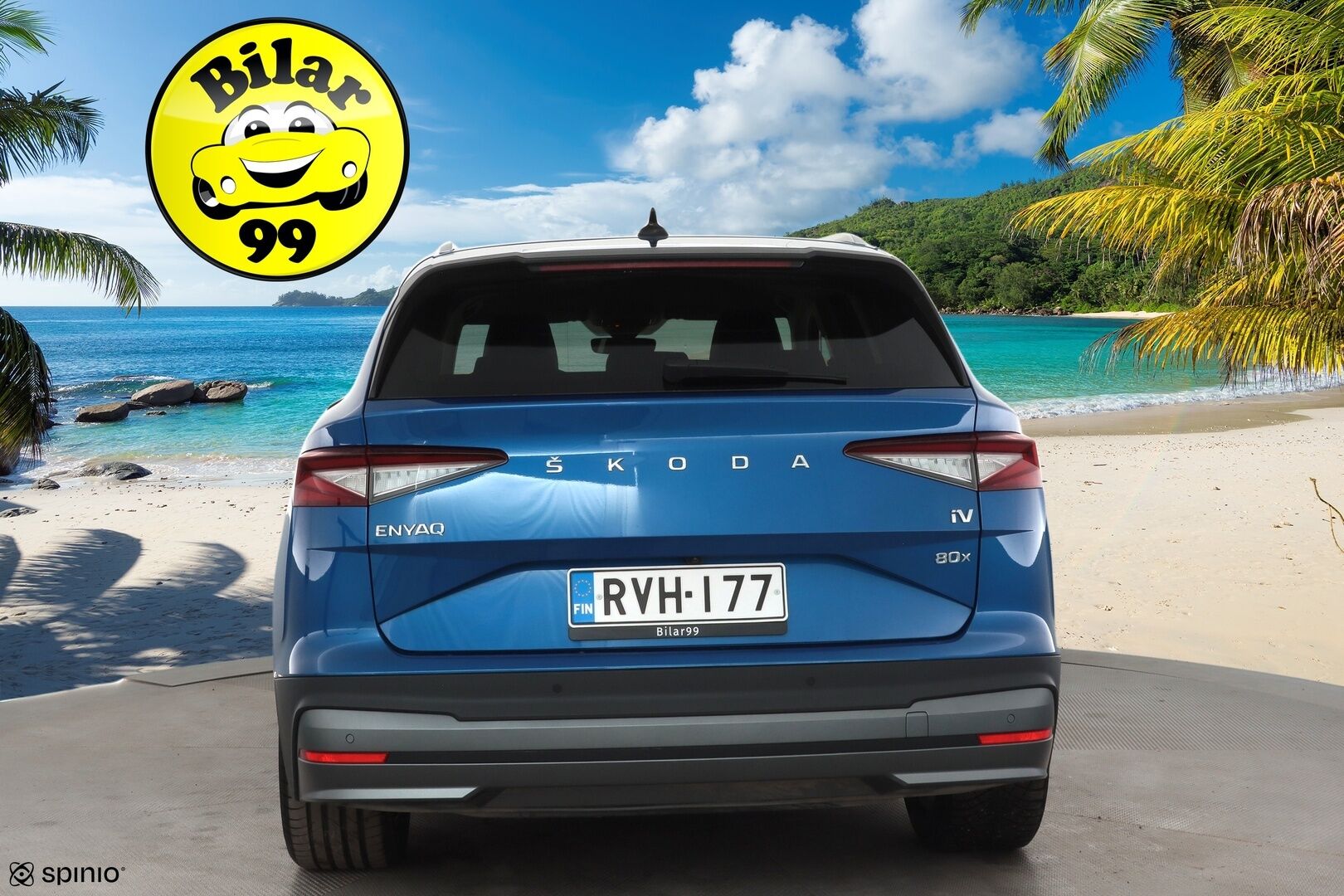 Skoda Enyaq 2023 80x 4x4 iV * ACC / Lisälämmitin / Koukku / P.kamera / Skoda crystal Matrix LED / Keyless / Apple&Android * - Suomi-auto / Kahdet Renkaat