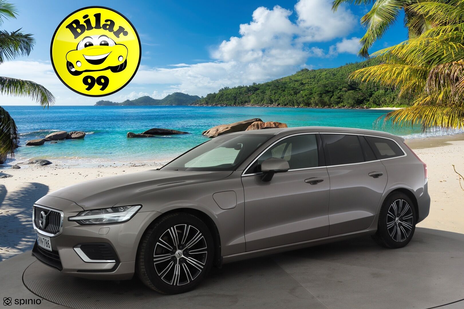 Volvo V60 2020 T8 TwE AWD Inscription aut * ACC / HUD / Panorama / H&K / Muistipenkki / Koukku / Full LED / Webasto / BLIS / 360° / Navi * - Kahdet renkaat aluvanteilla / Merkkihuollettu / Hyvät varusteet!