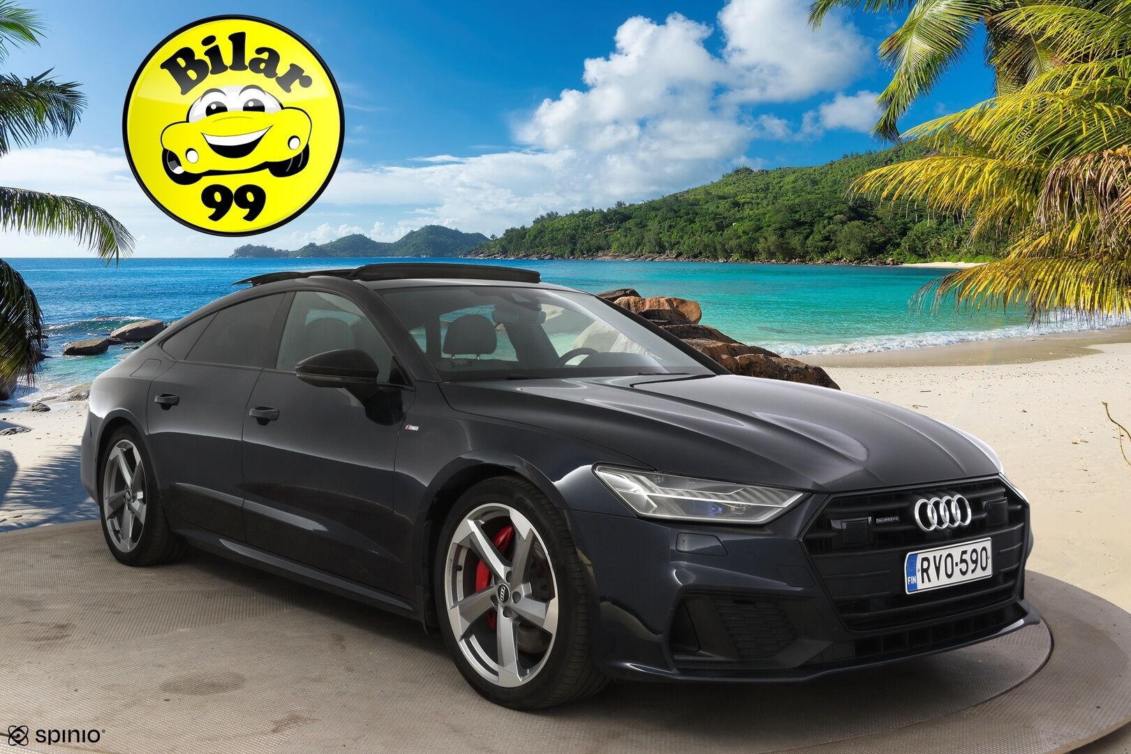 Audi A7 2020 Business Sport 55 TFSI e quattro S tronic S-Line * Adapt. Cruise / Panorama / 360-Kamera / Bang&Olufsen * - 3,99 % KORKOTARJOUS TÄHÄN AUTOON - * Loistavat varusteet / Todella näyttävä yksilö*