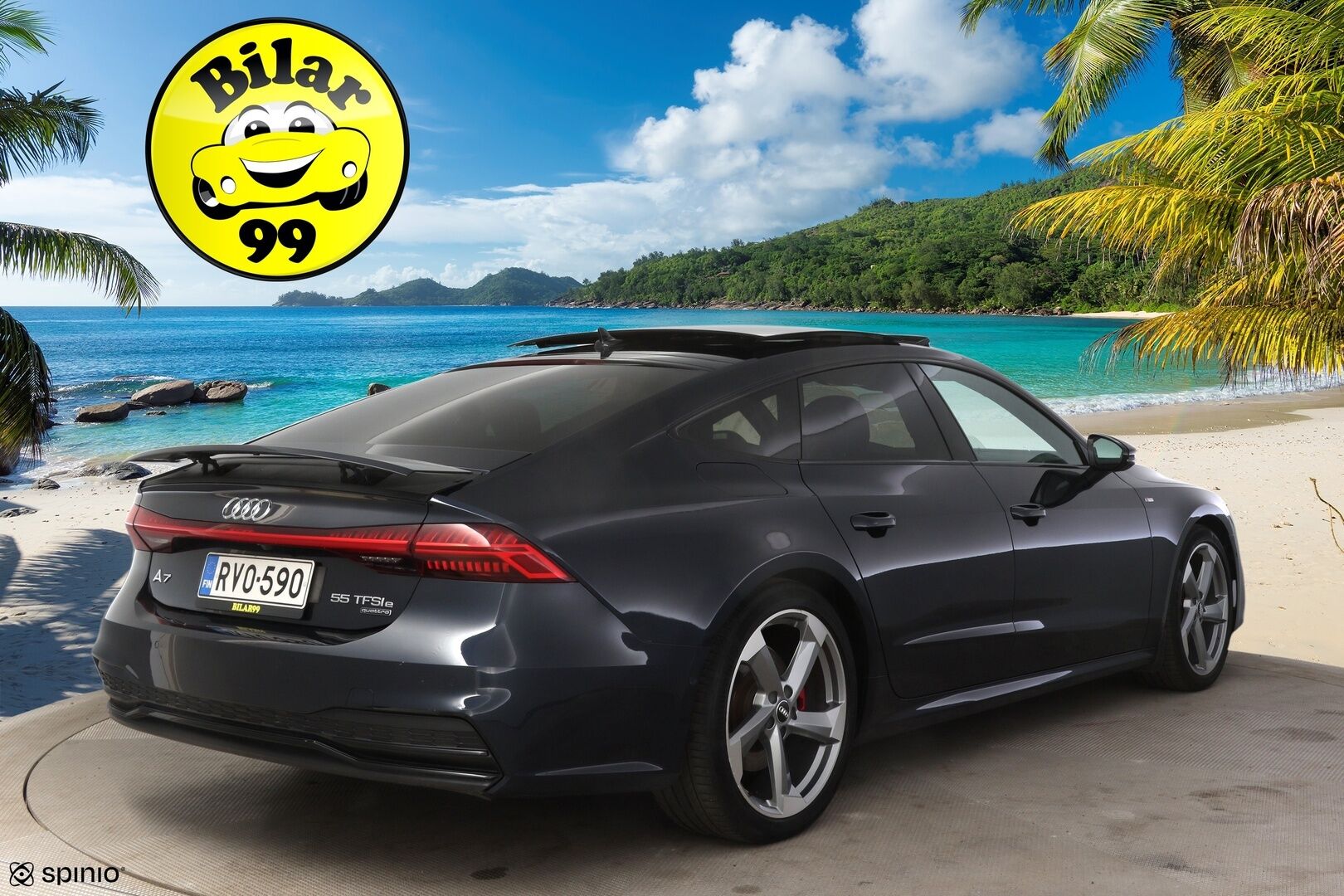 Audi A7 2020 Business Sport 55 TFSI e quattro S tronic S-Line * Adapt. Cruise / Panorama / 360-Kamera / Bang&Olufsen * - 3,99 % KORKOTARJOUS TÄHÄN AUTOON - * Loistavat varusteet / Todella näyttävä yksilö*