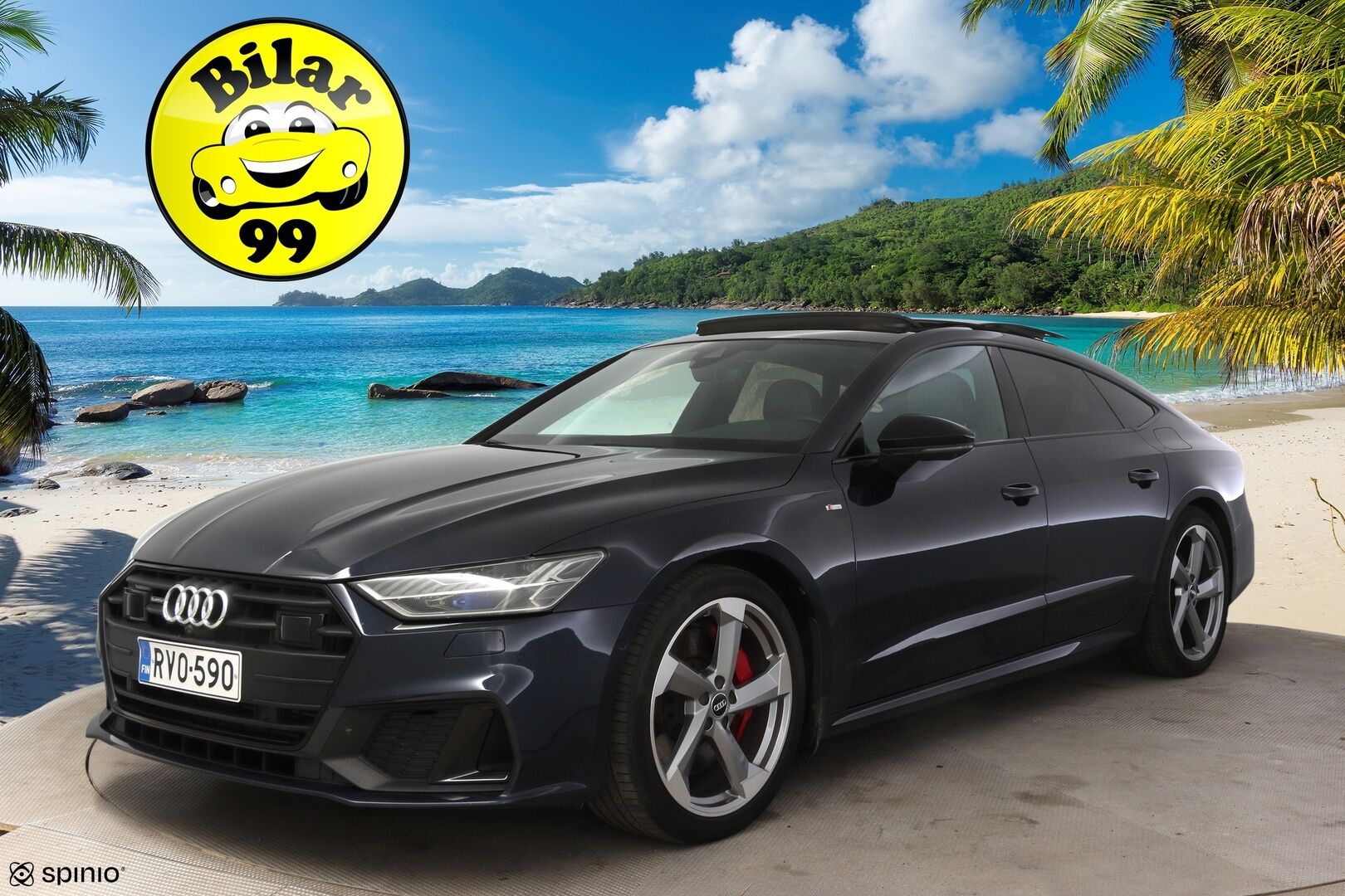 Audi A7 2020 Business Sport 55 TFSI e quattro S tronic S-Line * Adapt. Cruise / Panorama / 360-Kamera / Bang&Olufsen * - 3,99 % KORKOTARJOUS TÄHÄN AUTOON - * Loistavat varusteet / Todella näyttävä yksilö*