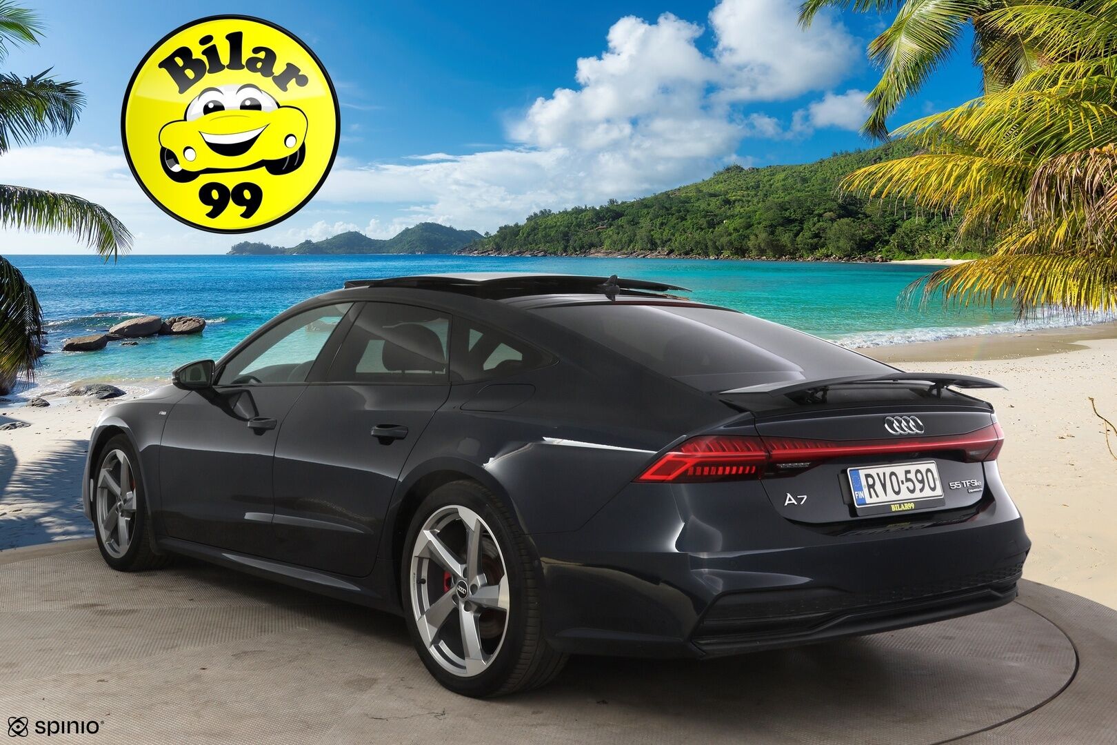 Audi A7 2020 Business Sport 55 TFSI e quattro S tronic S-Line * Adapt. Cruise / Panorama / 360-Kamera / Bang&Olufsen * - 3,99 % KORKOTARJOUS TÄHÄN AUTOON - * Loistavat varusteet / Todella näyttävä yksilö*
