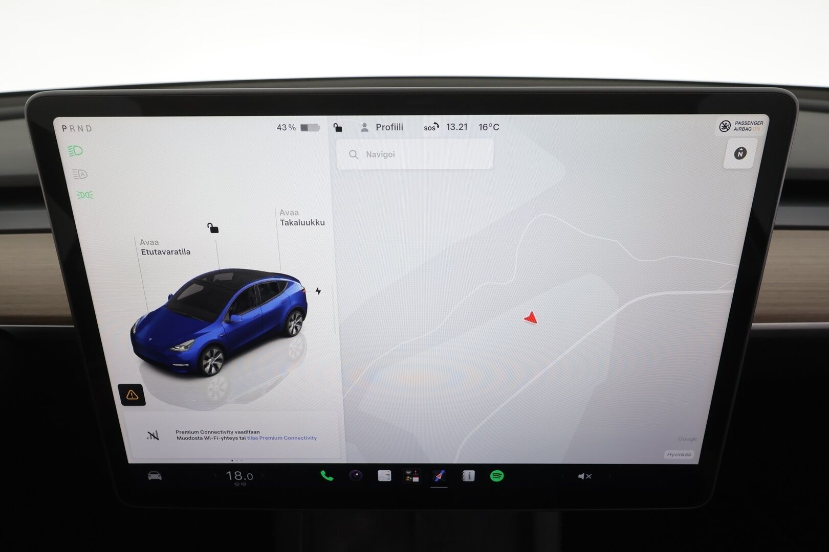 Tesla Model Y 2024 RWD - | ILP | Koukku | ACC | Lasikatto | Matrix | P.Kamera | Muistipenkki | Premium Audio | Navi | Kaistavahti | Keyless | 1-om Suomi-auto | Kahdet renkaat | 2x Latauskaapelit |