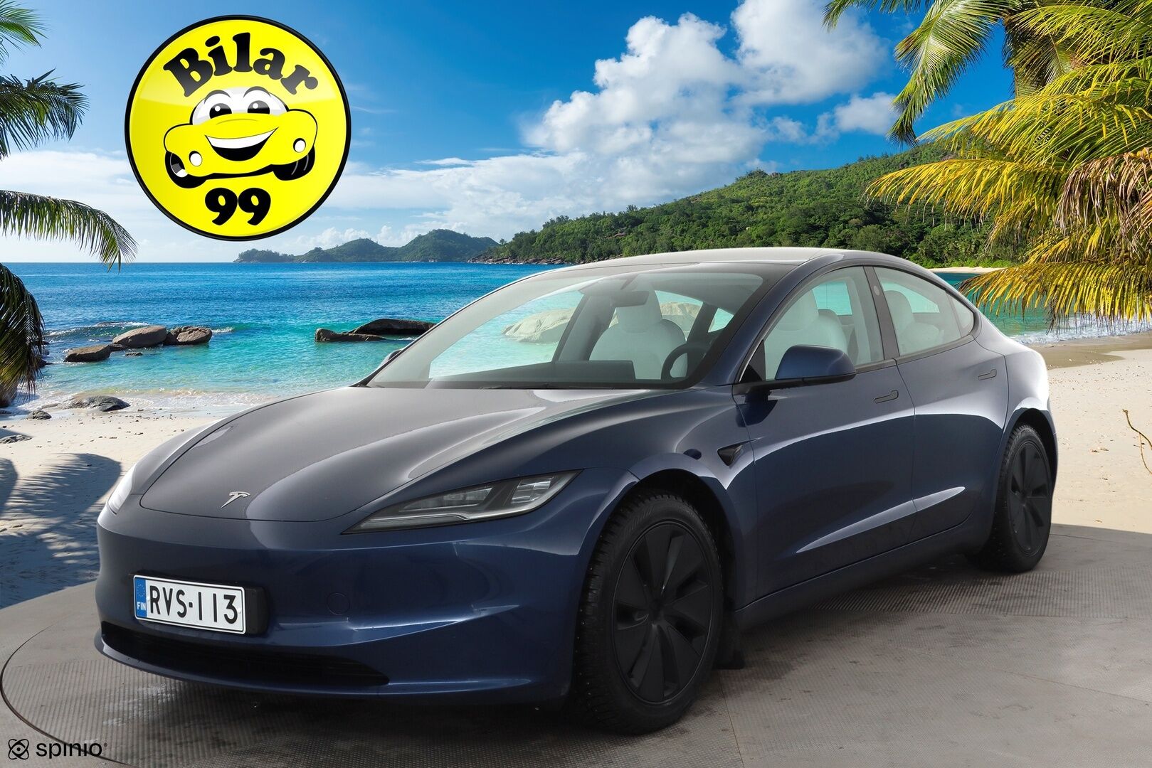 Tesla Model 3 2024 Long Range * Koukku / ILP / ACC / Lasikatto / Matrix-LED / P.Kamera / Ilmastoitu Muistipenkki / Premium Audio * - Suomi-auto / Kahdet renkaat aluvanteilla