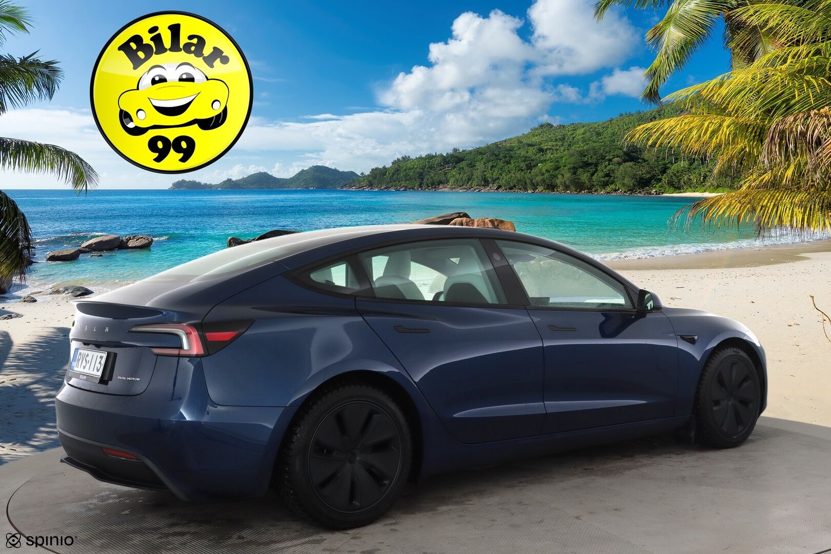 Tesla Model 3 2024 Long Range * Koukku / ILP / ACC / Lasikatto / Matrix-LED / P.Kamera / Ilmastoitu Muistipenkki / Premium Audio * - Suomi-auto / Kahdet renkaat aluvanteilla