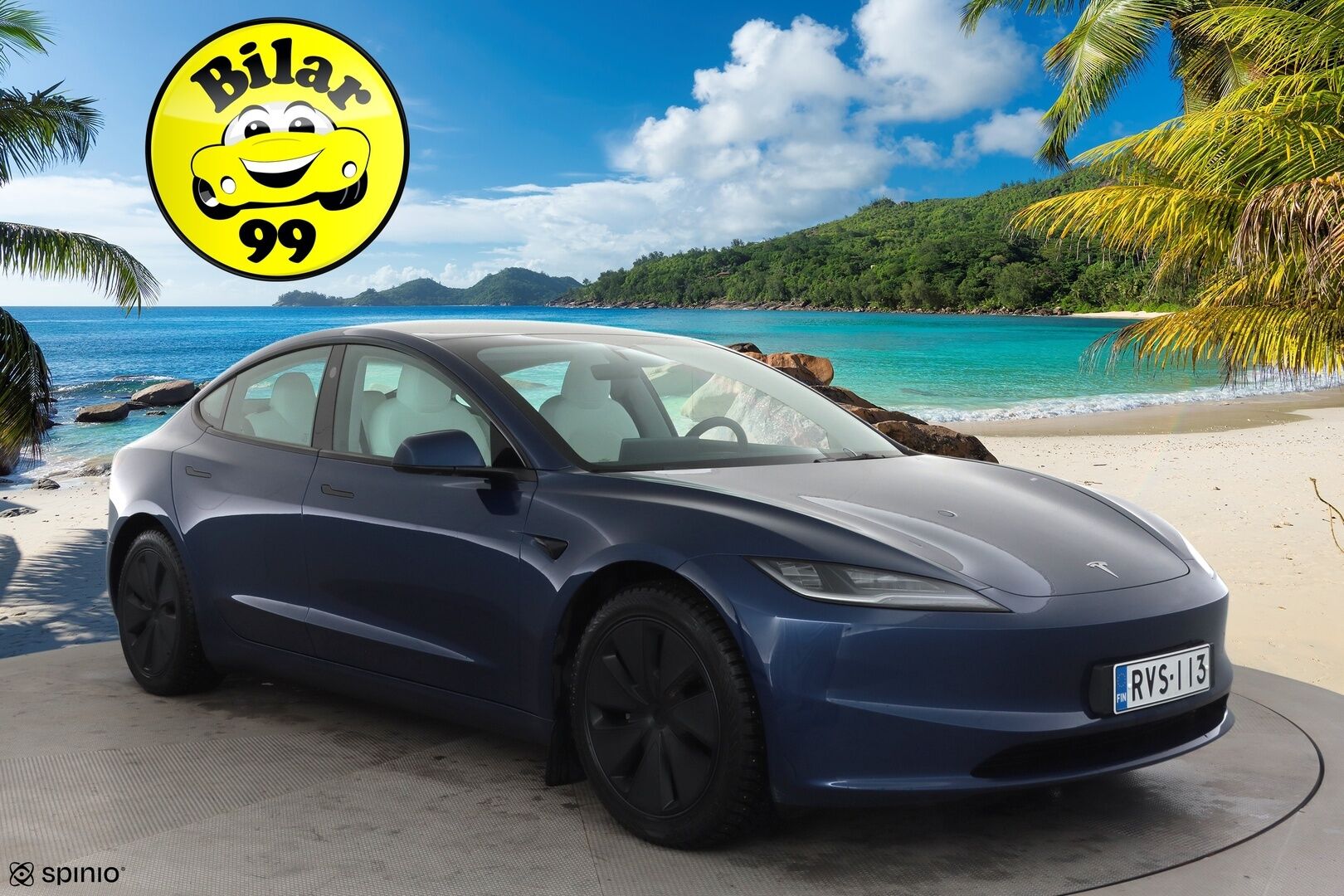 Tesla Model 3 2024 Long Range * Koukku / ILP / ACC / Lasikatto / Matrix-LED / P.Kamera / Ilmastoitu Muistipenkki / Premium Audio * - Suomi-auto / Kahdet renkaat aluvanteilla