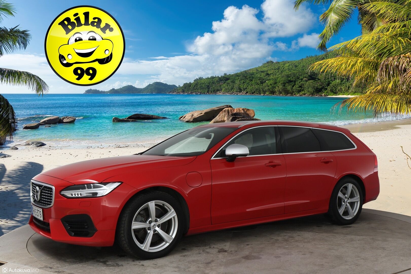 Volvo V90 2019 T8 AWD Recharge R-Desing Aut MY19 / Adapt.Vakkari / Webasto / Panorama / Harman&Kardon / 360° Kamera / HUD / BLIS / Navigointi - 3,99 % KORKOTARJOUS TÄHÄN AUTOON - Jakohihna juuri vaihdettu!