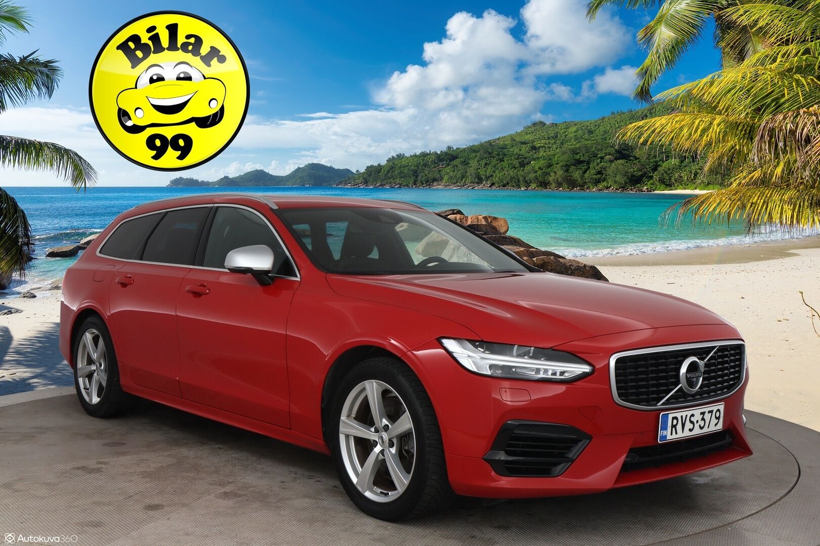 Volvo V90 2019 T8 AWD Recharge R-Desing Aut MY19 / Adapt.Vakkari / Webasto / Panorama / Harman&Kardon / 360° Kamera / HUD / BLIS / Navigointi - 3,99 % KORKOTARJOUS TÄHÄN AUTOON - Jakohihna juuri vaihdettu!