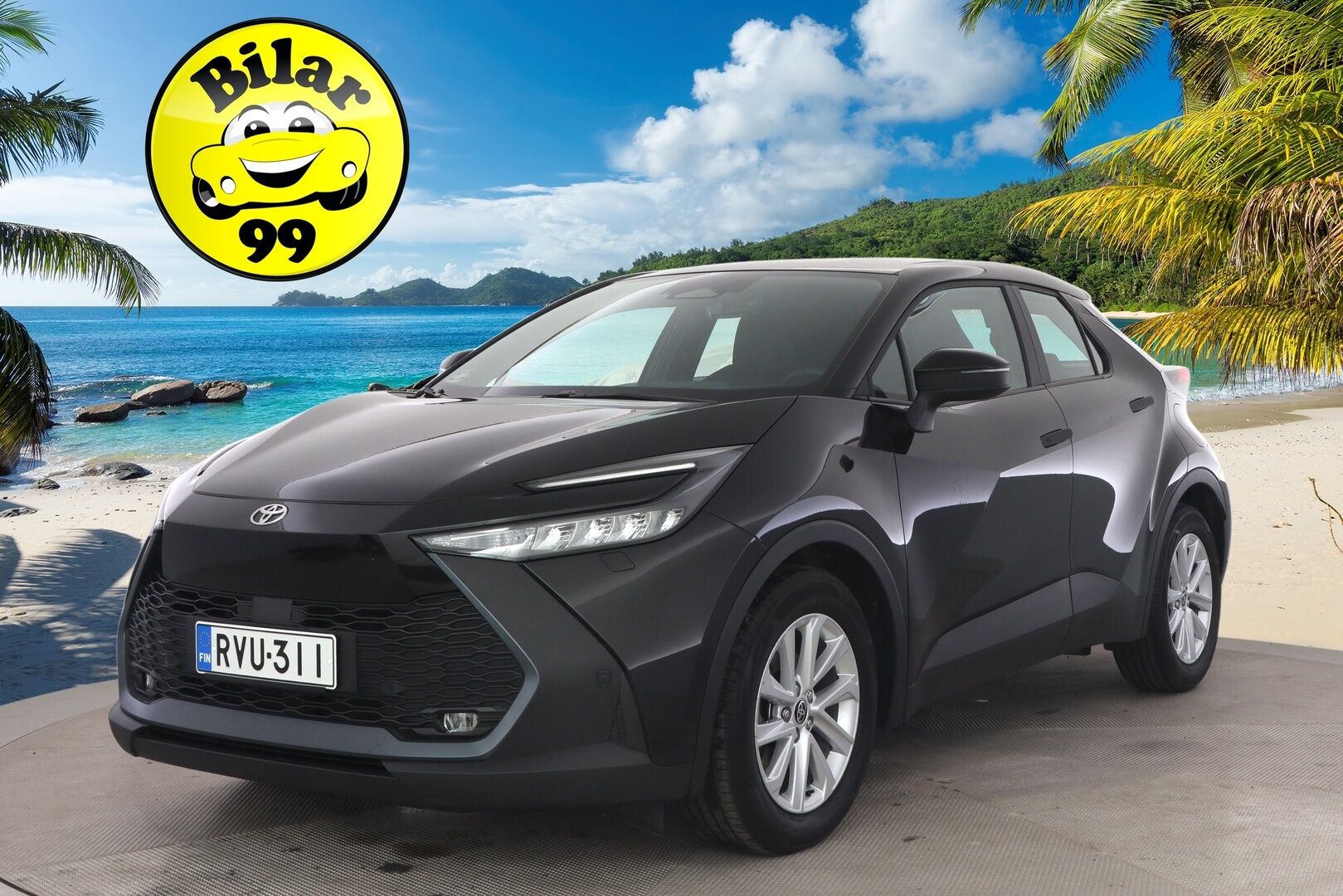 Toyota C-HR 2024 1,8 Hybrid Active Plus *KeylessGo / Adapt. vakkari / Lane assist / Wireless Carplay / P. kamera!* - 3,99 % KORKOTARJOUS TÄHÄN AUTOON - *Huolto juuri tehty Toyotalla! 2x melkein uudet renkaat ja vanteet!*