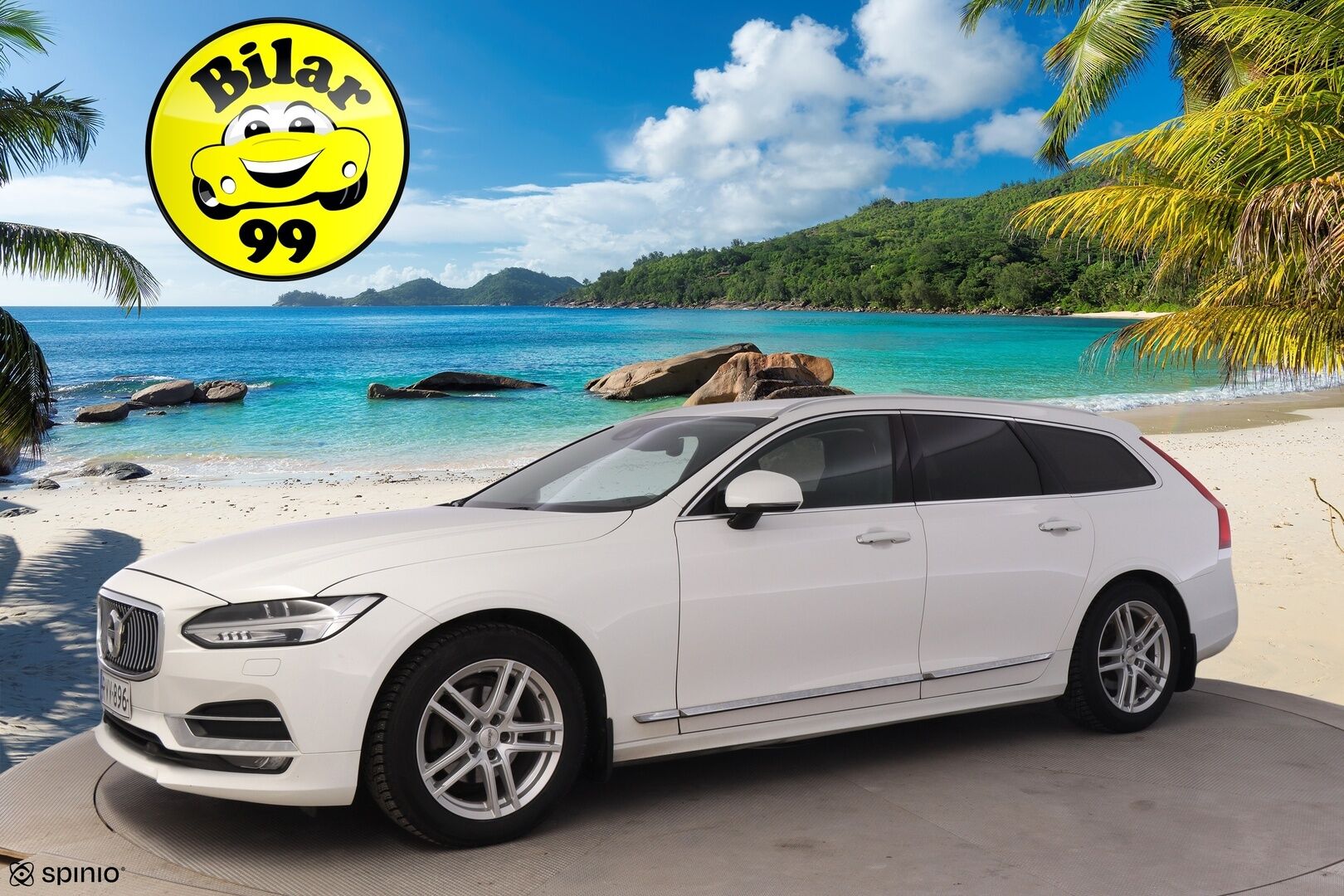 Volvo V90 2019 D3 AWD Business Inscription aut* Webasto / Vetokoukku / Pilot assist / P. Kamera / Sportti nahat / ACC / Keyless GO* - Suomi-auto / Puskurin alle taittuva vetokoukku / Ratinlämmitin / Adapt LED - HULLUT AVAJAISHULINAT KORKOTARJOUS 3,29 %