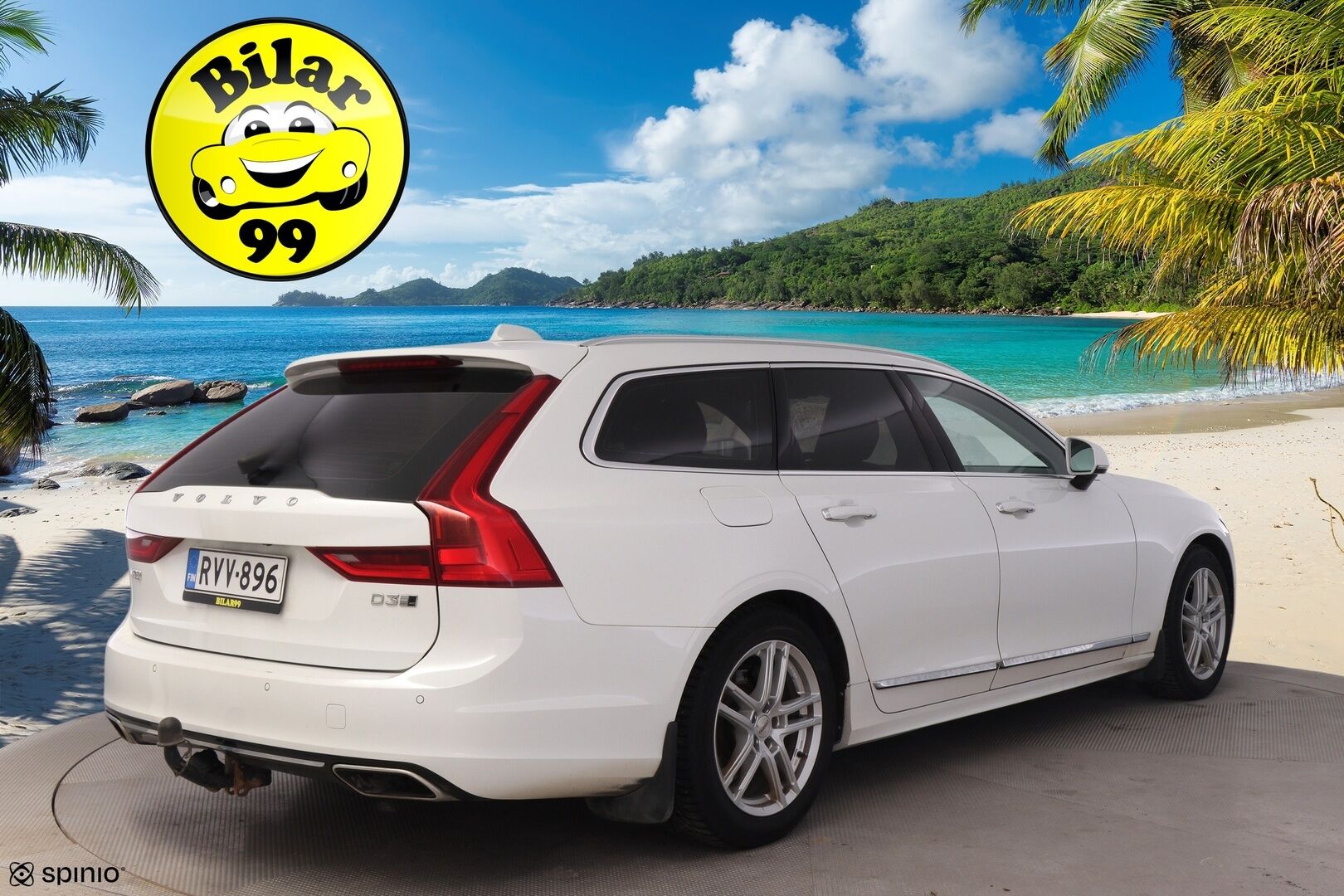 Volvo V90 2019 D3 AWD Business Inscription aut* Webasto / Vetokoukku / Pilot assist / P. Kamera / Sportti nahat / ACC / Keyless GO* - Suomi-auto / Puskurin alle taittuva vetokoukku / Ratinlämmitin / Adapt LED - HULLUT AVAJAISHULINAT KORKOTARJOUS 3,29 %