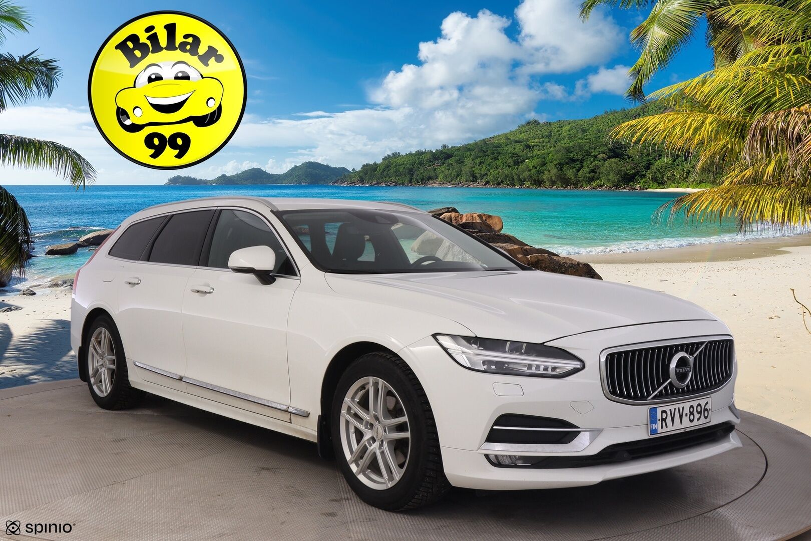 Volvo V90 2019 D3 AWD Business Inscription aut* Webasto / Vetokoukku / Pilot assist / P. Kamera / Sportti nahat / ACC / Keyless GO* - Suomi-auto / Puskurin alle taittuva vetokoukku / Ratinlämmitin / Adapt LED - HULLUT AVAJAISHULINAT KORKOTARJOUS 3,29 %