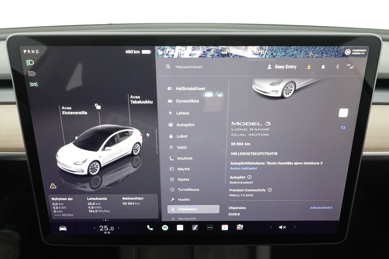 Tesla Model 3 2023 Long Range Dual Motor * Lasikatto / ILP / ACC / Matrix-LED / Muistipenkki / P.kamera / Premium Audio / Navi * - 2x Latauskaapelit - HULLUT AVAJAISHULINAT KORKOTARJOUS 3,29 %