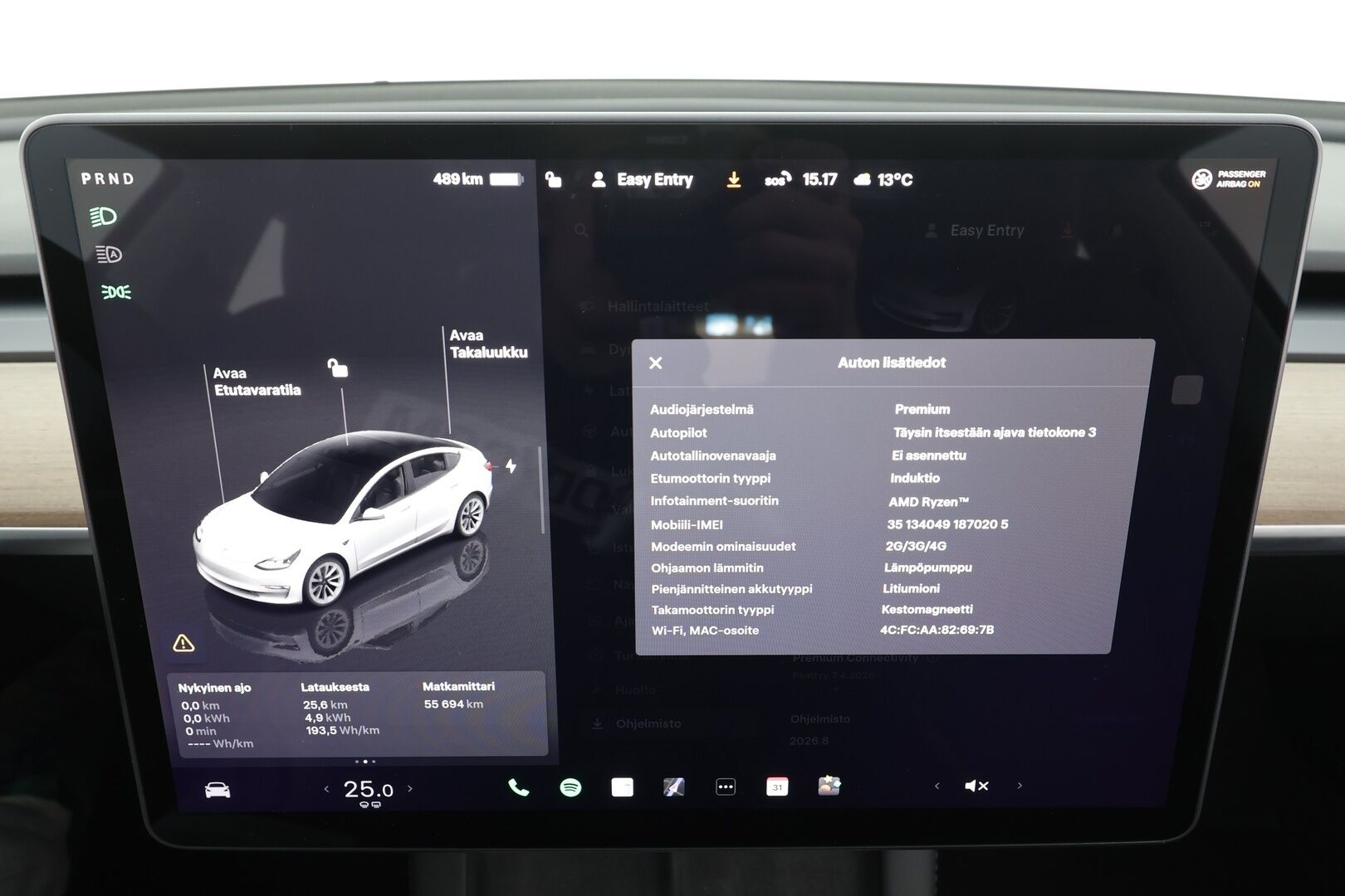 Tesla Model 3 2023 Long Range Dual Motor * Lasikatto / ILP / ACC / Matrix-LED / Muistipenkki / P.kamera / Premium Audio / Navi * - 2x Latauskaapelit - HULLUT AVAJAISHULINAT KORKOTARJOUS 3,29 %