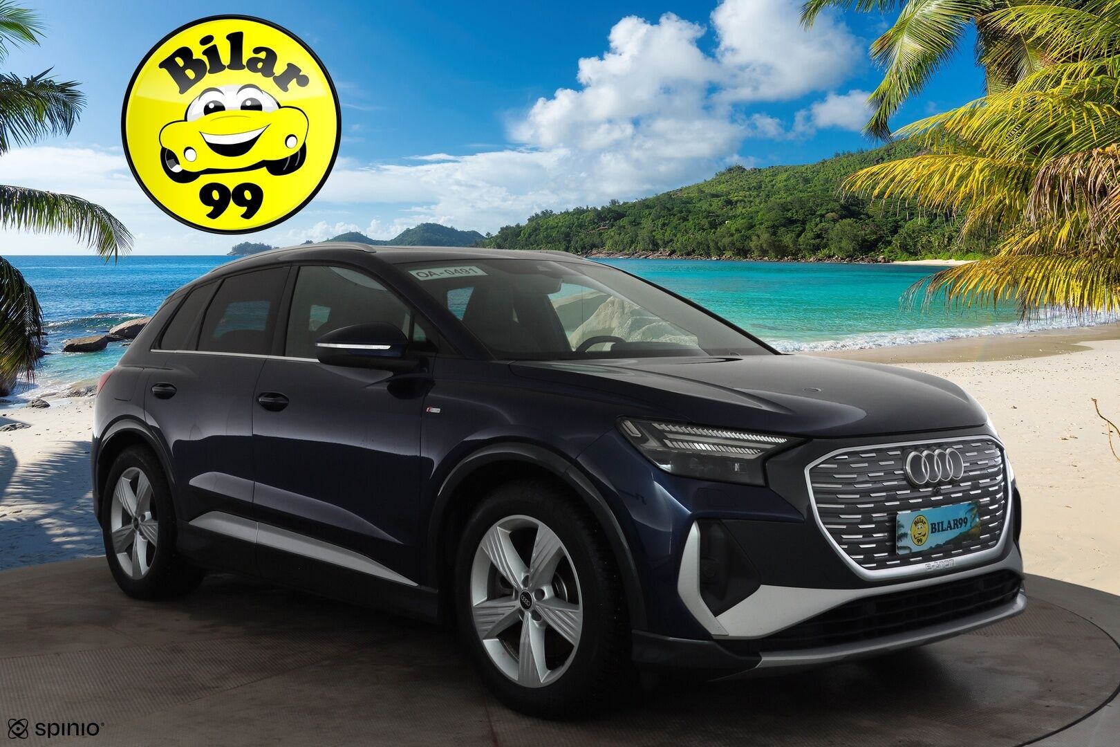 AUDI Q4 E-TRON 2022 50 e-tron quattro S Line * Lämpöpumppu / Vetokoukku / Panorama / Matrix LED / HUD / ACC / P-Kamera / Muistipenkki ** - Sonos Audio / Akku kuntotarkastettu / Merkkihuollot / Kahdet renkaat aluvanteilla / 2x Latauskaapelit
