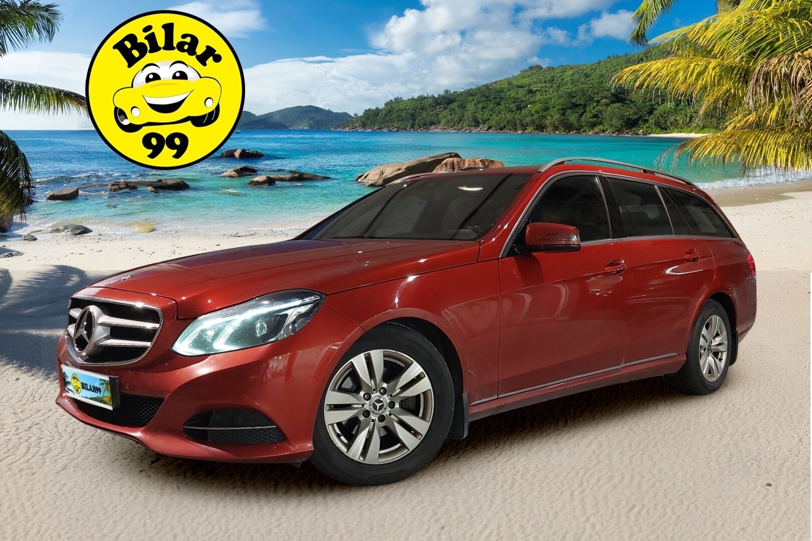Mercedes-Benz E 2014 220 CDI BE T A Premium Business *Webasto / ILS-Led / IHC+ / Koukku / 2x huippurenkaat / Ortopedipenkit / Puolinahat* - Ilman adblue-järjestelmää / Hyacinth red metalliväri