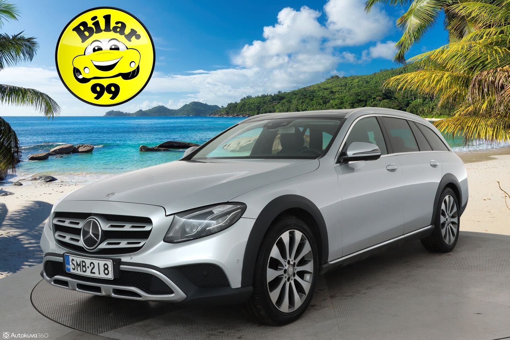 Mercedes-Benz E 2017 220 d 4Matic T A All-Terrain **HUD / Distronic+ / Panorama / Webasto / Ilma-alusta / Multibeam LED / Koukku** - 3,99 % KORKOTARJOUS TÄHÄN AUTOON - Huippuvarusteet! / 360 Kamera / Keyless / Apple&Android / Sporttipenkit