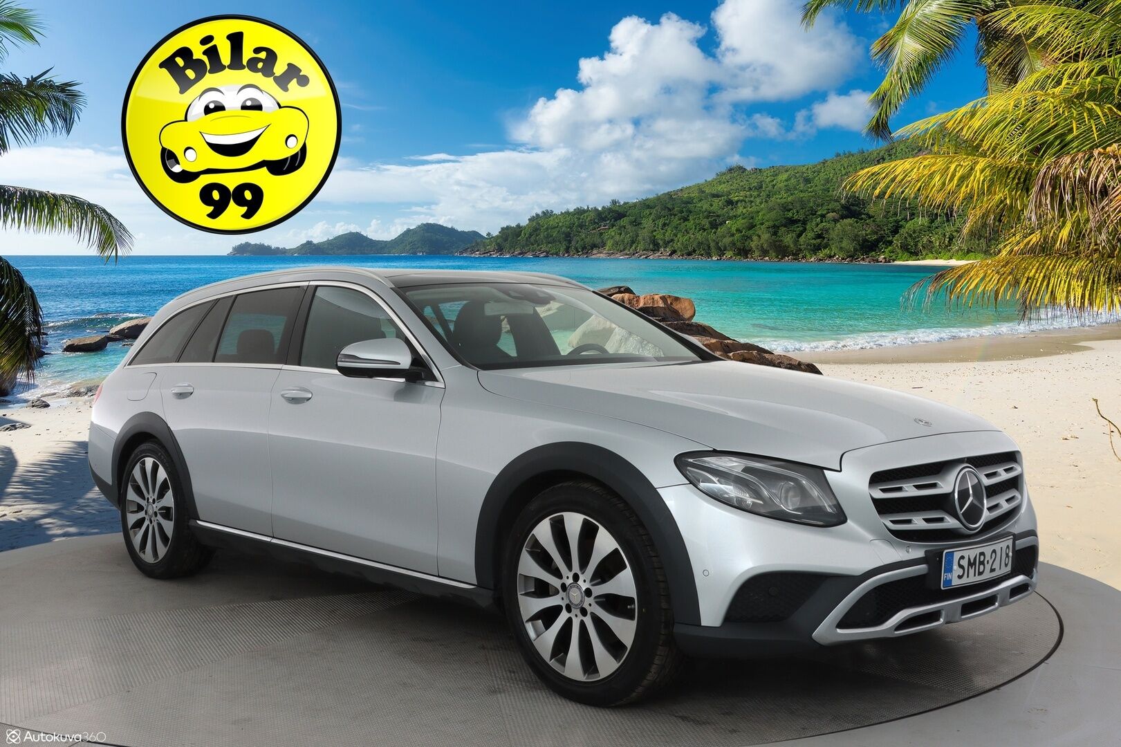 Mercedes-Benz E 2017 220 d 4Matic T A All-Terrain **HUD / Distronic+ / Panorama / Webasto / Ilma-alusta / Multibeam LED / Koukku** - 3,99 % KORKOTARJOUS TÄHÄN AUTOON - Huippuvarusteet! / 360 Kamera / Keyless / Apple&Android / Sporttipenkit