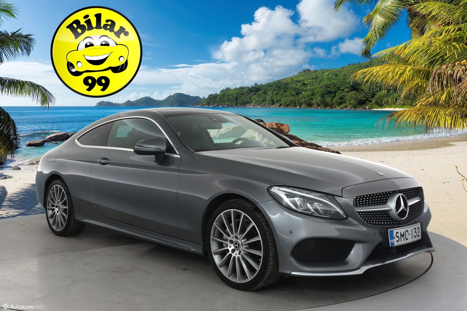 Mercedes-Benz C 2017 200 Coupé 4Matic A Business AMG ** Panorama / ILS LED / Sporttipenkit / Lohko / Vakkari / P.tutkat ** - Suomi-auto / Kahdet renkaat