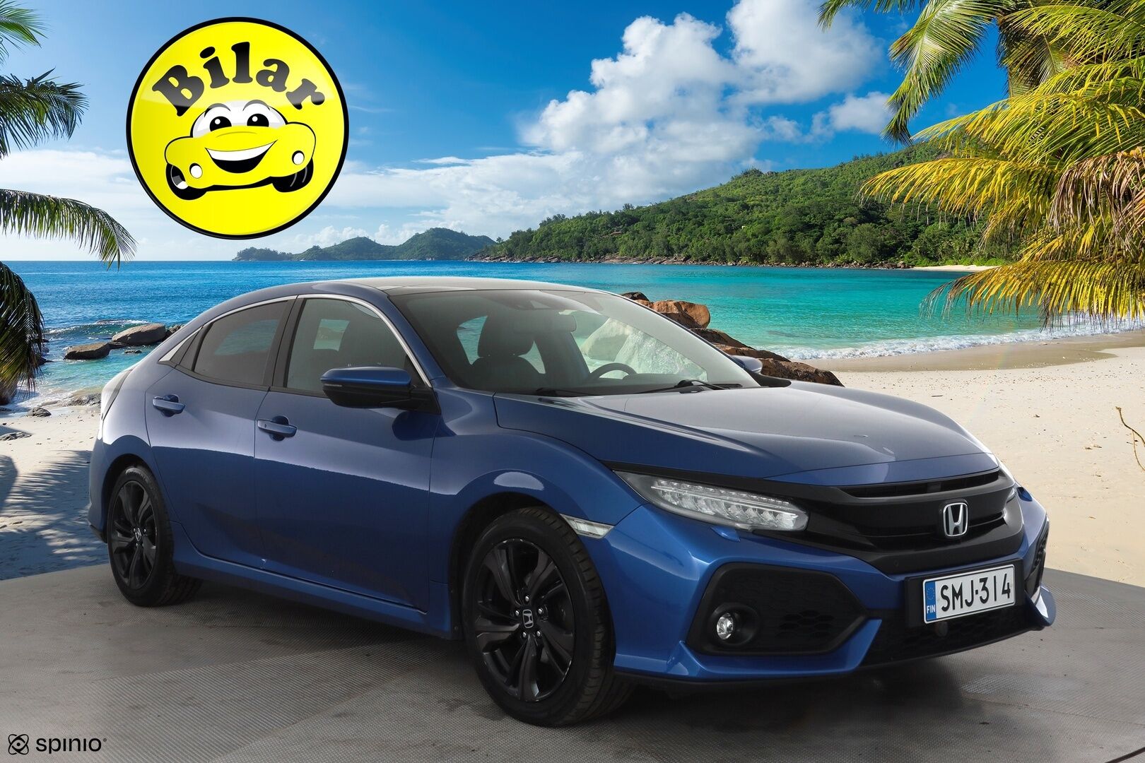 Honda Civic 2017 HB 129 hv Sport Premium AT - | ACC | Kattoluukku | Nahkaverhoilu | Koukku | LED | Lane Assist | BSM | Navi | Apple & Android | Keyless | P.kamera | Lohko+sisälämmitin | 2x renkaat aluin |