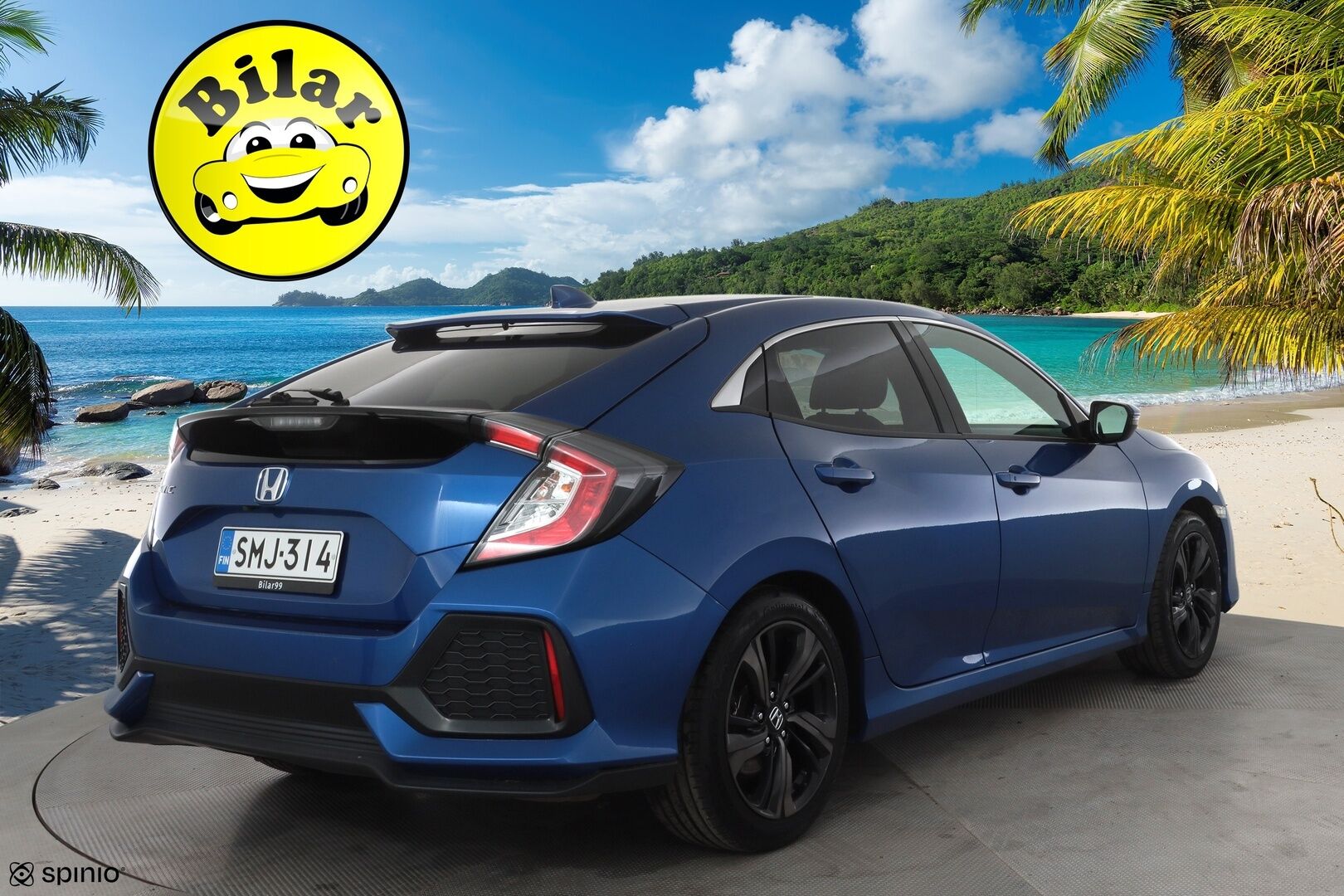 Honda Civic 2017 HB 129 hv Sport Premium AT - | ACC | Kattoluukku | Nahkaverhoilu | Koukku | LED | Lane Assist | BSM | Navi | Apple & Android | Keyless | P.kamera | Lohko+sisälämmitin | 2x renkaat aluin |
