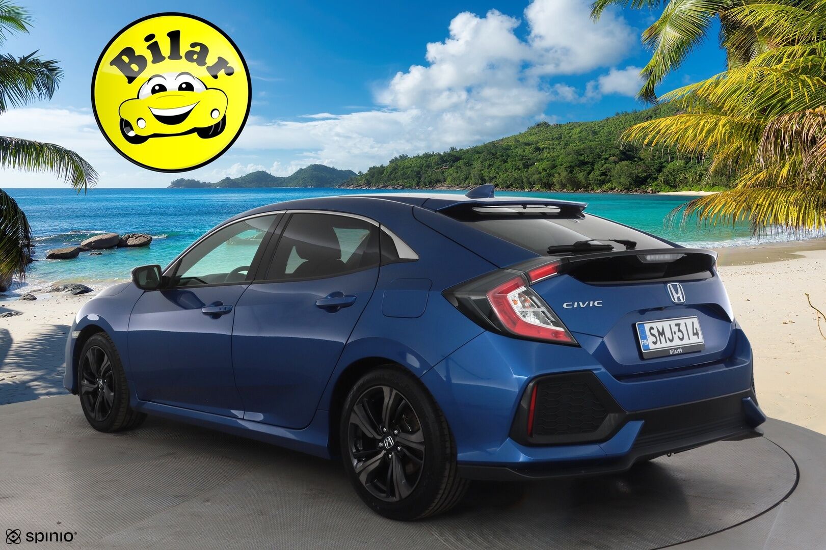 Honda Civic 2017 HB 129 hv Sport Premium AT - | ACC | Kattoluukku | Nahkaverhoilu | Koukku | LED | Lane Assist | BSM | Navi | Apple & Android | Keyless | P.kamera | Lohko+sisälämmitin | 2x renkaat aluin |