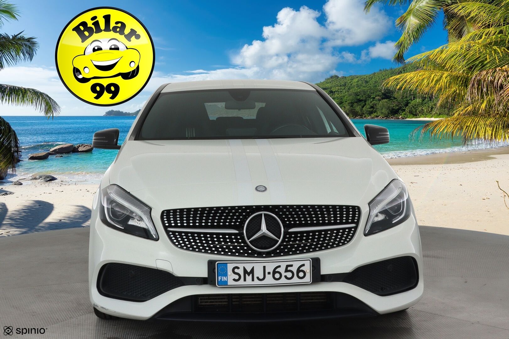 Mercedes-Benz A 2017 180 A White Art Edition AMG **LED-High Performance / P.Kamera / Vakkari / Sporttipenkit / Nahka-Alcantara** - 1-om Suomi-auto / Kahdet Renkaat