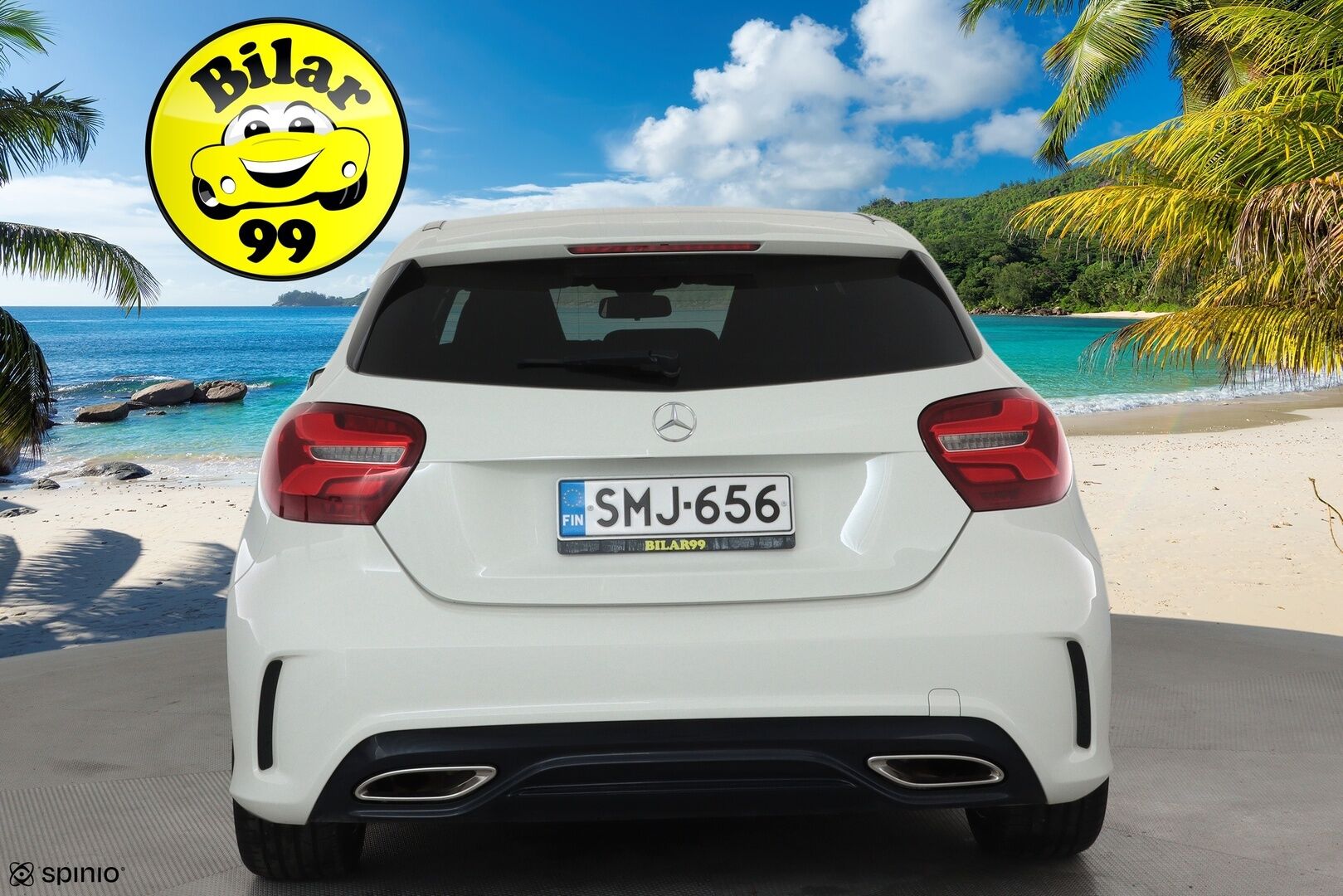 Mercedes-Benz A 2017 180 A White Art Edition AMG **LED-High Performance / P.Kamera / Vakkari / Sporttipenkit / Nahka-Alcantara** - 1-om Suomi-auto / Kahdet Renkaat