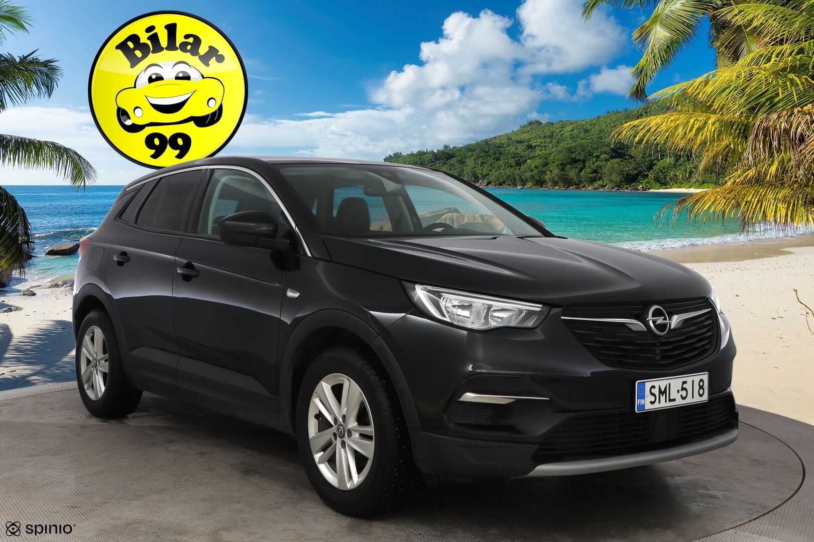 Opel Grandland X 2018 Innovation 1,2 Turbo ECOTEC Start/Stop 96 kW MT6 * Suomiauto / Vetokoukku / Lasikatto / BLIS / Lämm.Tuulilasi / Peruutustutkat - 2x Renkaat  / Jakopää tehty / Särmä huoltohistoria / Lohko & Sisäpistoke - HULLU BLACKWEEK KORKOTARJOUS 2,49%