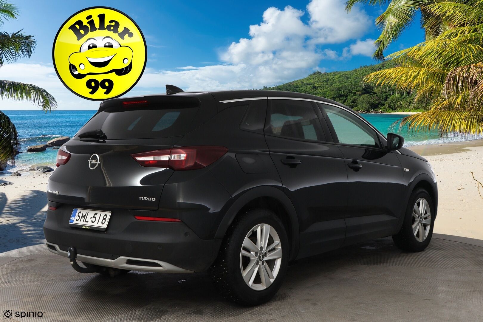 Opel Grandland X 2018 Innovation 1,2 Turbo ECOTEC Start/Stop 96 kW MT6 * Suomiauto / Vetokoukku / Lasikatto / BLIS / Lämm.Tuulilasi / Peruutustutkat - 2x Renkaat  / Jakopää tehty / Särmä huoltohistoria / Lohko & Sisäpistoke - HULLU BLACKWEEK KORKOTARJOUS 2,49%