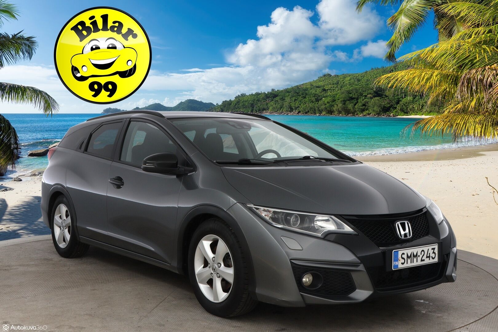 Honda Civic 2018 Tourer 1,8 Sport MT - Suomiauto / Peruutuskamera / BLIS / Navigointi / Lohko & Sisäpistoke / Vetokoukku / Hiljattain huollettu ja katsastettu!