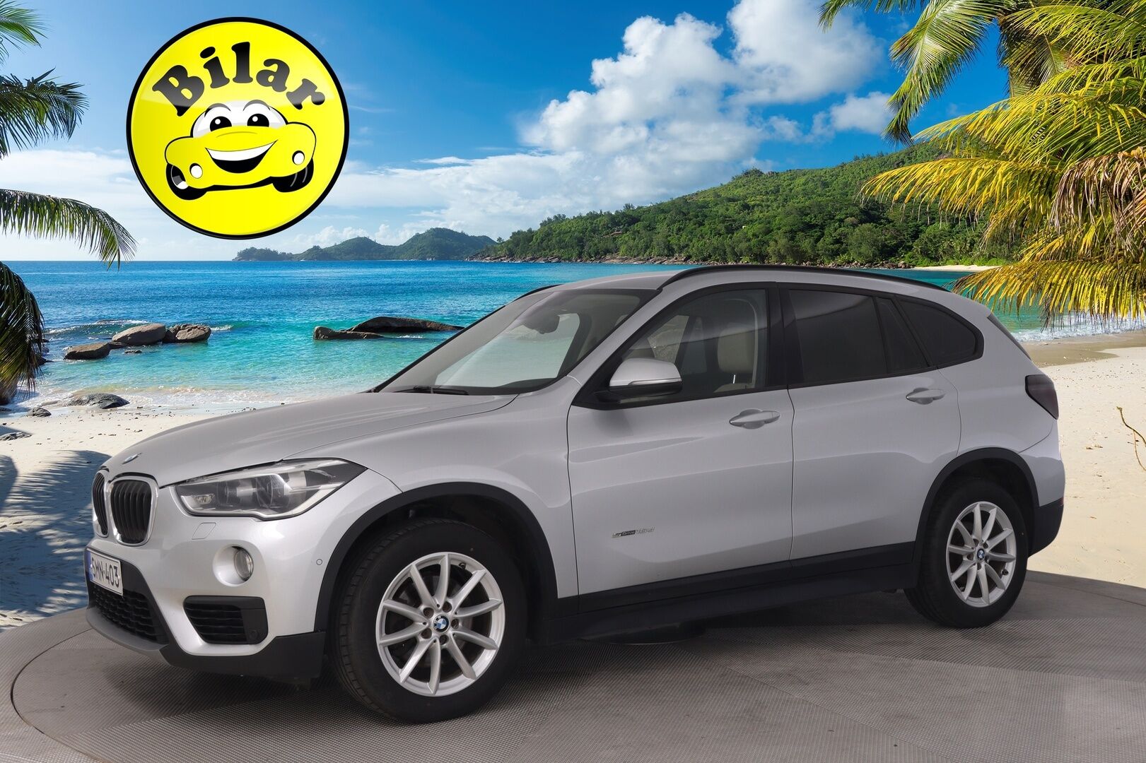 BMW X1 2018 F48 sDrive18d A Business Automatic Edition - Nahkapenkit | Vetokoukku | Vakkari | Suomi-auto | Tutkat | Glacier Silver | 2x renkaat&alumiinivanteet | Juuri Huollettu 