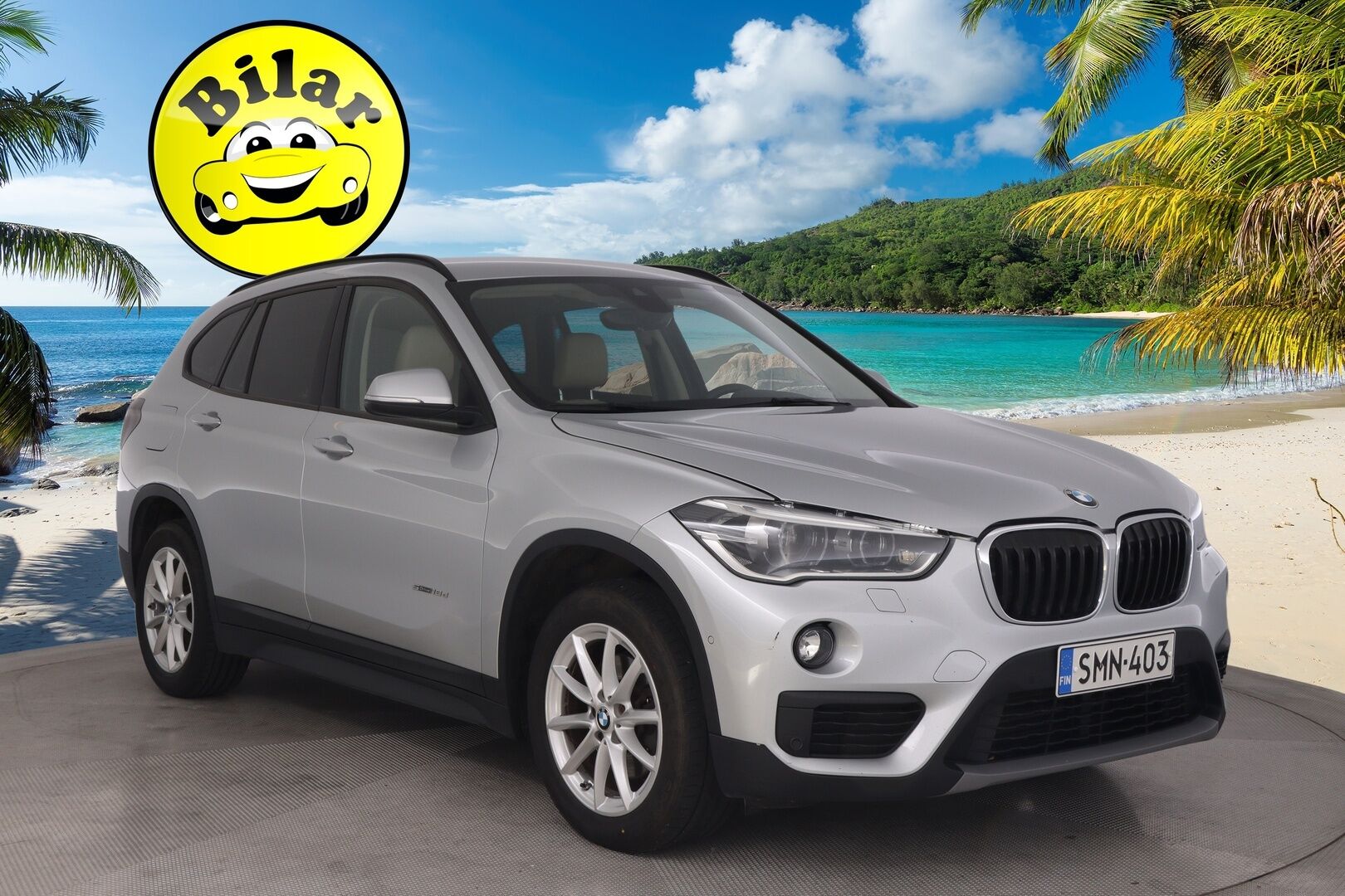 BMW X1 2018 F48 sDrive18d A Business Automatic Edition - Nahkapenkit | Vetokoukku | Vakkari | Suomi-auto | Tutkat | Glacier Silver | 2x renkaat&alumiinivanteet | Juuri Huollettu 