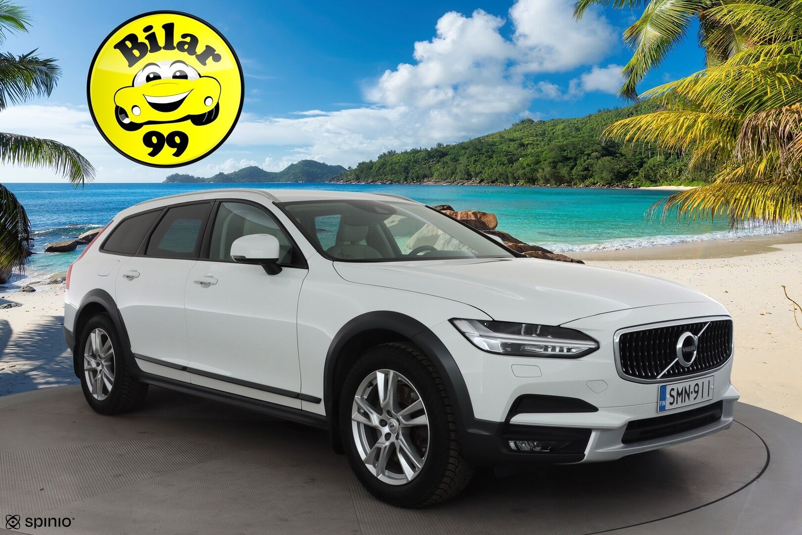 Volvo V90 CROSS COUNTRY 2018 D5 AWD Pro aut * ACC / HUD / P.kamera / Full LED / Navi / Muistipenkki / Koukku / Vaaleat nahat / KeylessGo * - 1.Om Suomi-auto / Kahdet renkaat aluvanteilla / Merkkihuollettu - HULLU BLACKWEEK KORKOTARJOUS 2,49%