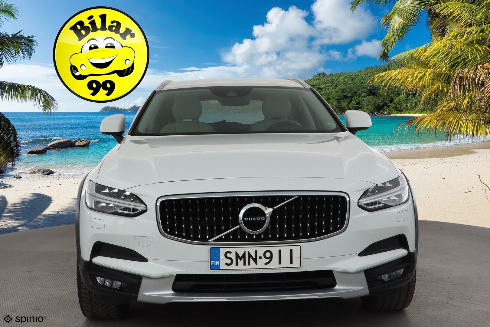 Volvo V90 CROSS COUNTRY 2018 D5 AWD Pro aut * ACC / HUD / P.kamera / Full LED / Navi / Muistipenkki / Koukku / Vaaleat nahat / KeylessGo * - 1.Om Suomi-auto / Kahdet renkaat aluvanteilla / Merkkihuollettu
