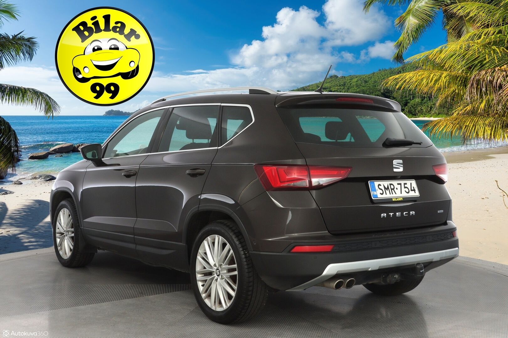 Seat Ateca 2018 1.4 TSI 150 ACT 4DRIVE Xcellence DSG *ACC / Peruutuskamera / Vetokoukku / Kaistavahti / Navi* - Suomi-auto / Jakohihna 12/2024 / Iso huolto 130tkm / Kahdet alumiinivanteet