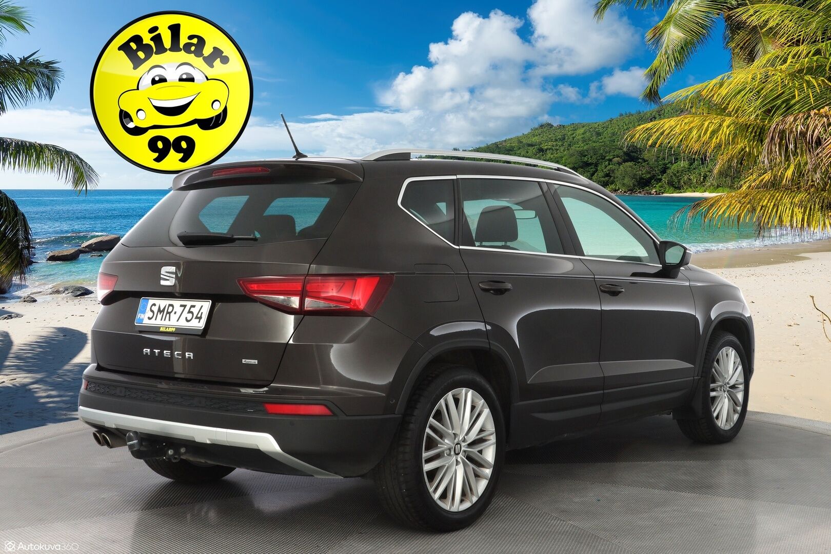 Seat Ateca 2018 1.4 TSI 150 ACT 4DRIVE Xcellence DSG *ACC / Peruutuskamera / Vetokoukku / Kaistavahti / Navi* - Suomi-auto / Jakohihna 12/2024 / Iso huolto 130tkm / Kahdet alumiinivanteet