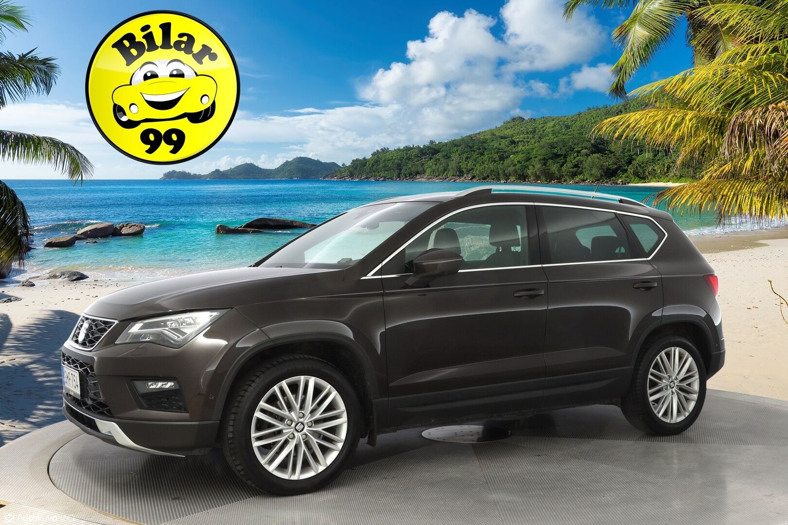 Seat Ateca 2018 1.4 TSI 150 ACT 4DRIVE Xcellence DSG *ACC / Peruutuskamera / Vetokoukku / Kaistavahti / Navi* - Suomi-auto / Jakohihna 12/2024 / Iso huolto 130tkm / Kahdet alumiinivanteet