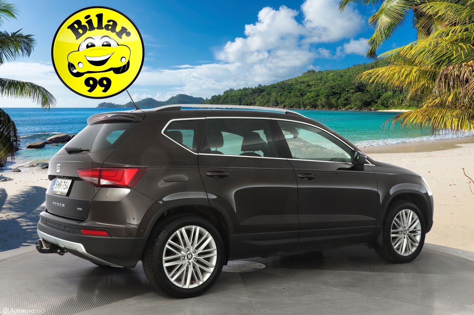 Seat Ateca 2018 1.4 TSI 150 ACT 4DRIVE Xcellence DSG *ACC / Peruutuskamera / Vetokoukku / Kaistavahti / Navi* - Suomi-auto / Jakohihna 12/2024 / Iso huolto 130tkm / Kahdet alumiinivanteet