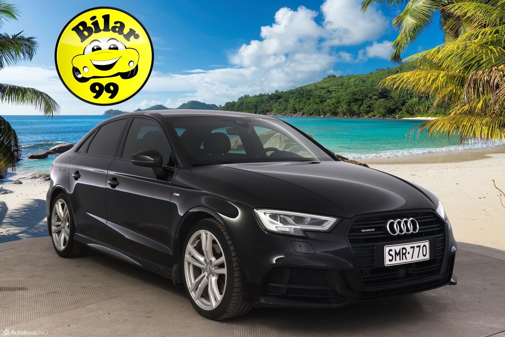 Audi A3 2017 2,0, S-Line 2,0 TFSI 140kW Quattro *ACC / LED / S-Line / Apple Carplay* - Todella särmä huoltohistoria / Upea ja nopea