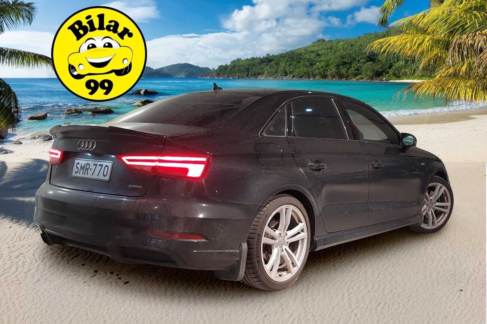 Audi A3 2017 Sedan S-Line Business Sport 2,0 TFSI 140 kW quattro - | Suomi-auto | S-Line | Adapt. vakkari | Lohkolämmitin | Keyless-Go | LED | Sport-istuimet | Tutkat | 