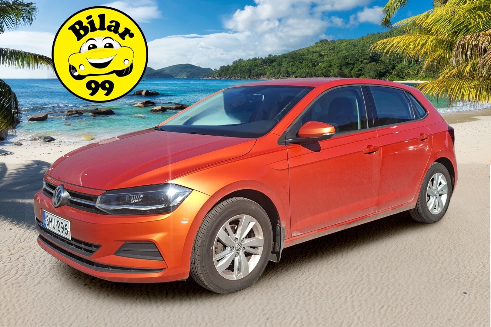 Volkswagen Polo 2018 Comfortline 1,0 TSI 70 kW (95 hv) DSG-automaatti * Adapt vakkari / P-Kamera / Sisätilalämmitin / AppleCarPlay & AndroidAuto * - *2x Hyvät renkaat omilla alumiinivanteilla / Paremmilla ajovaloilla!*