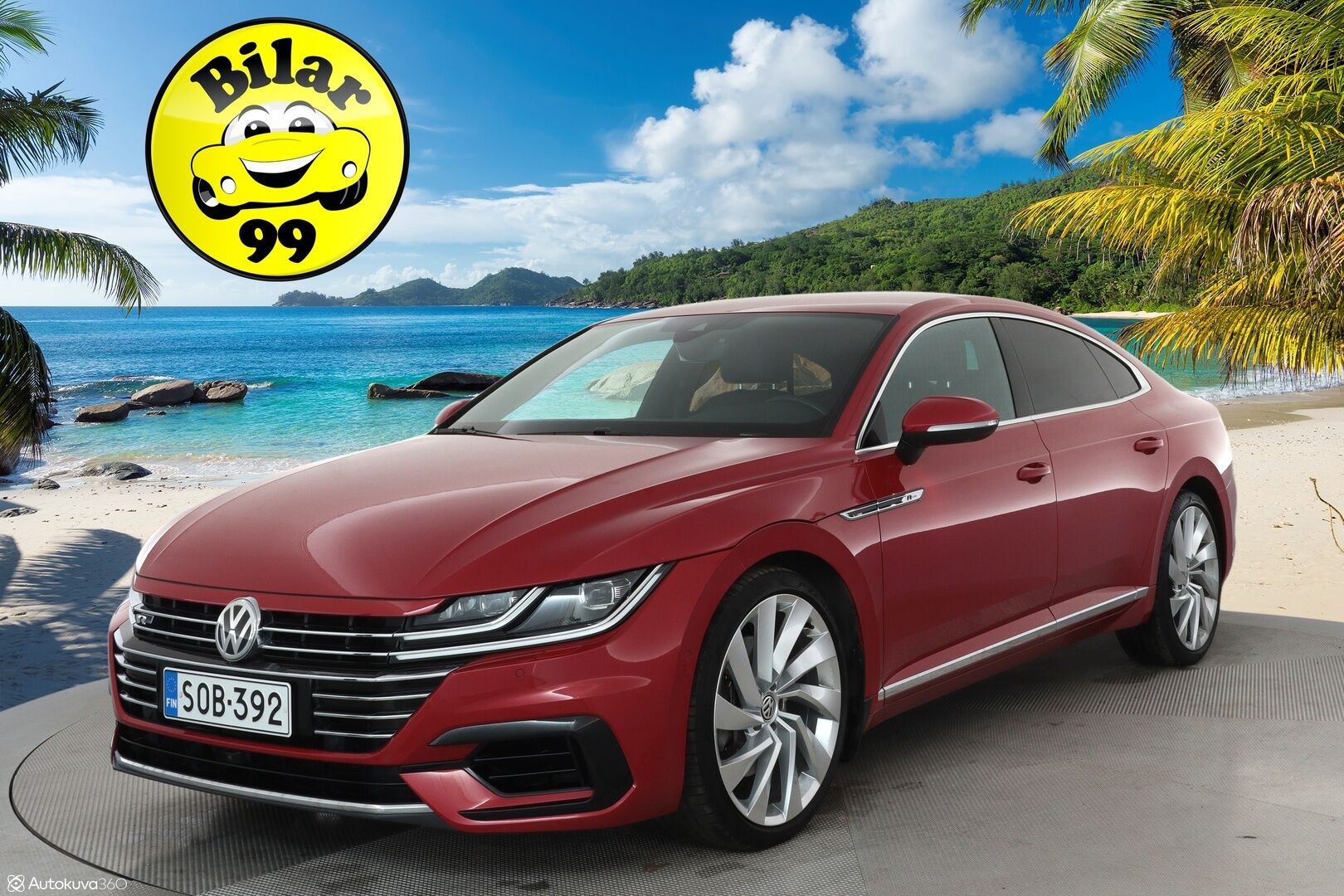 Volkswagen Arteon 2018 R-Line 2,0 TSI 280 hv 4MOTION DSG **HUD / Adapt. vakkari / Webasto / Digimittaristo / 360 Kamera / Hierova muistipenkki** - 3,99 % KORKOTARJOUS TÄHÄN AUTOON - 1-om. Suomi-auto / Merkkihuollettu / Apple&Android / Adapt. LED / Keyless / Nahkasisusta