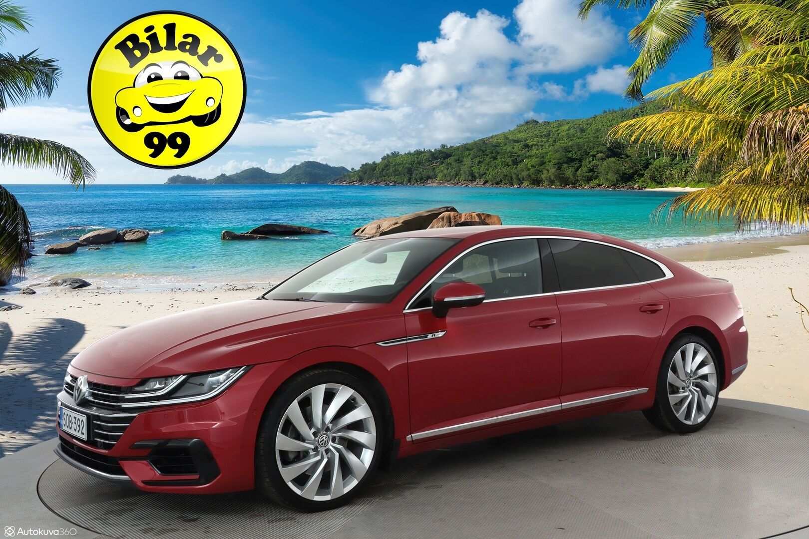 Volkswagen Arteon 2018 R-Line 2,0 TSI 280 hv 4MOTION DSG **HUD / Adapt. vakkari / Webasto / Digimittaristo / 360 Kamera / Hierova muistipenkki** - 3,99 % KORKOTARJOUS TÄHÄN AUTOON - 1-om. Suomi-auto / Merkkihuollettu / Apple&Android / Adapt. LED / Keyless / Nahkasisusta