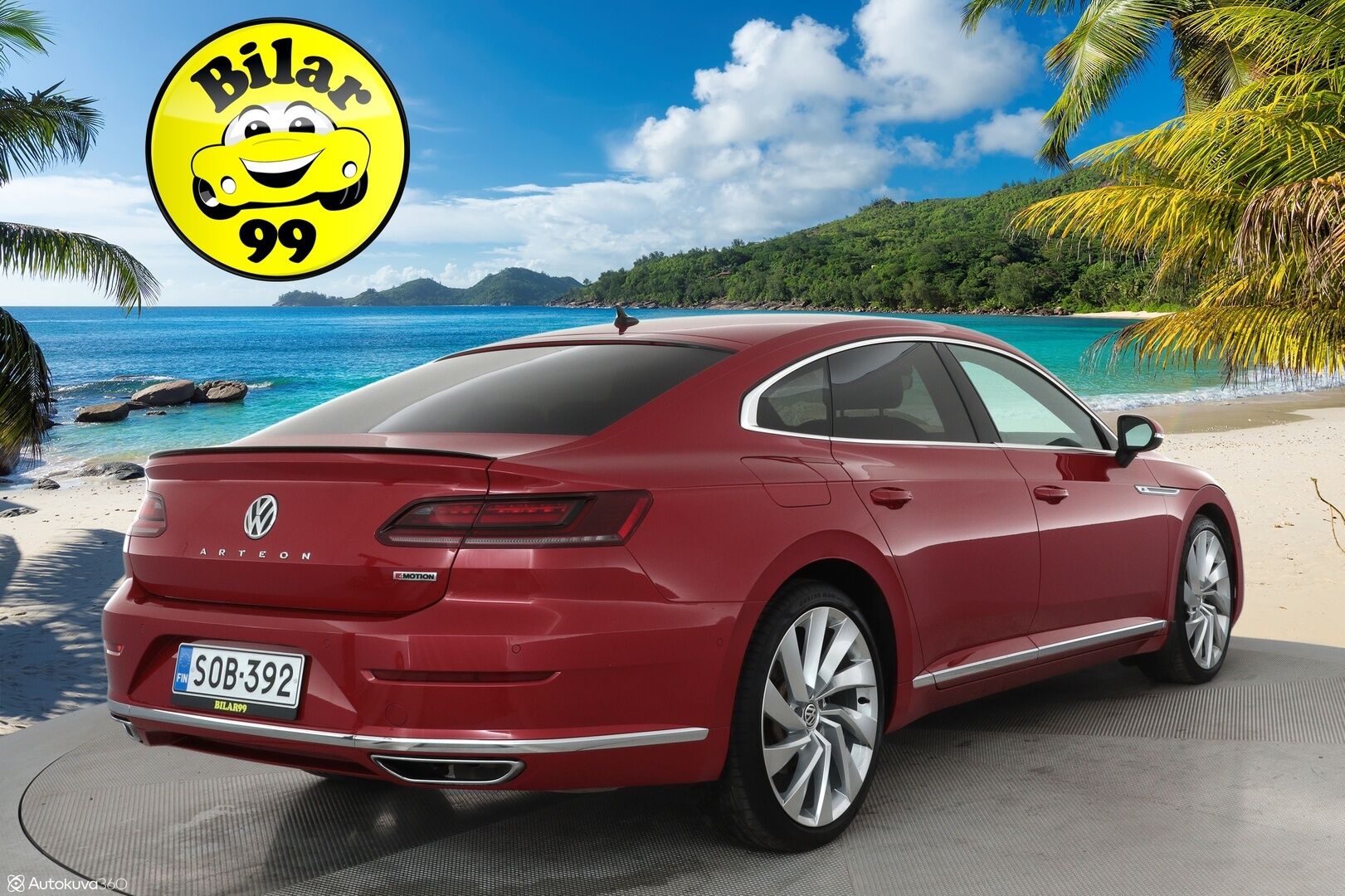 Volkswagen Arteon 2018 R-Line 2,0 TSI 280 hv 4MOTION DSG **HUD / Adapt. vakkari / Webasto / Digimittaristo / 360 Kamera / Hierova muistipenkki** - 3,99 % KORKOTARJOUS TÄHÄN AUTOON - 1-om. Suomi-auto / Merkkihuollettu / Apple&Android / Adapt. LED / Keyless / Nahkasisusta