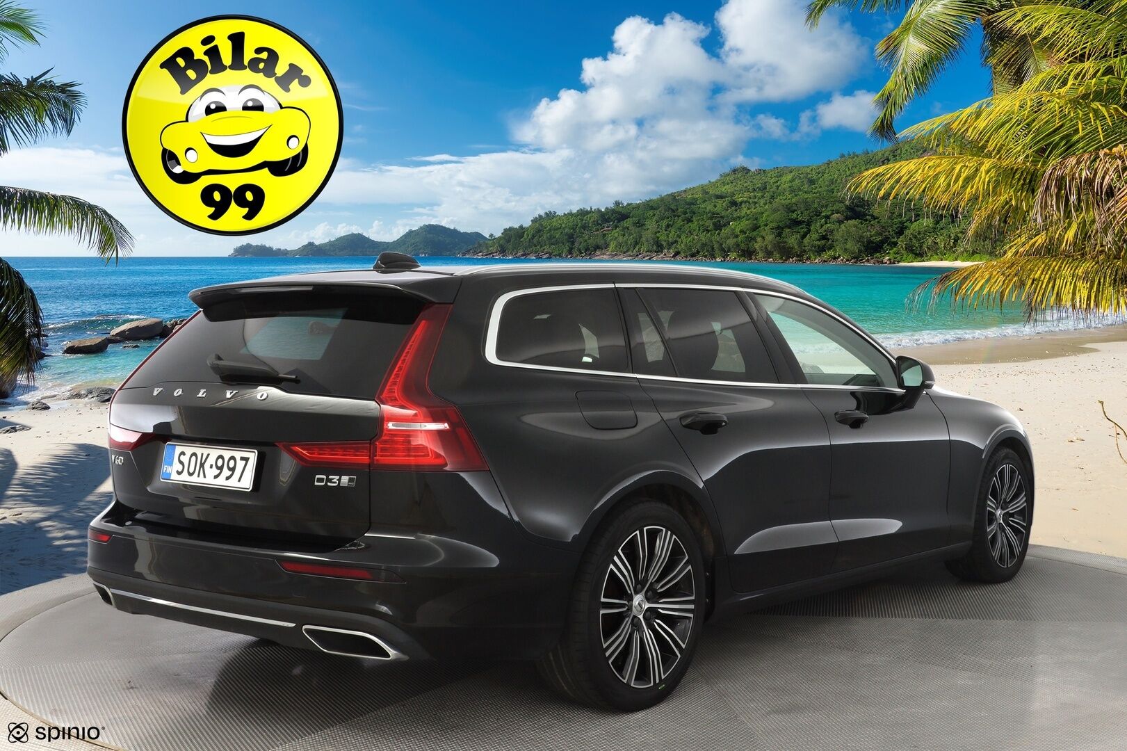Volvo V60 2020 D3 AWD Business Inscription aut * ACC / Webasto / Vetokoukku / Nahkasisusta / Muistipenkki * - Suomi-auto / Merkkiliikkeen huoltokirja / Jakohihna 133tkm 4/25