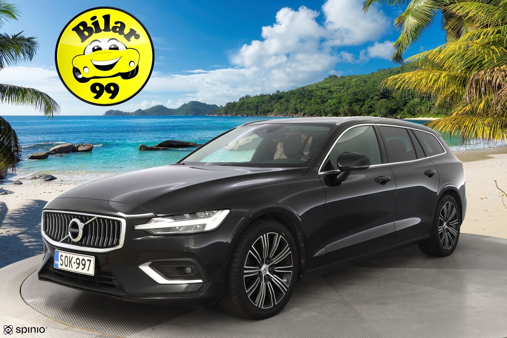 Volvo V60 2020 D3 AWD Business Inscription aut * ACC / Webasto / Vetokoukku / Nahkasisusta / Muistipenkki * - Suomi-auto / Merkkiliikkeen huoltokirja / Jakohihna 133tkm 4/25