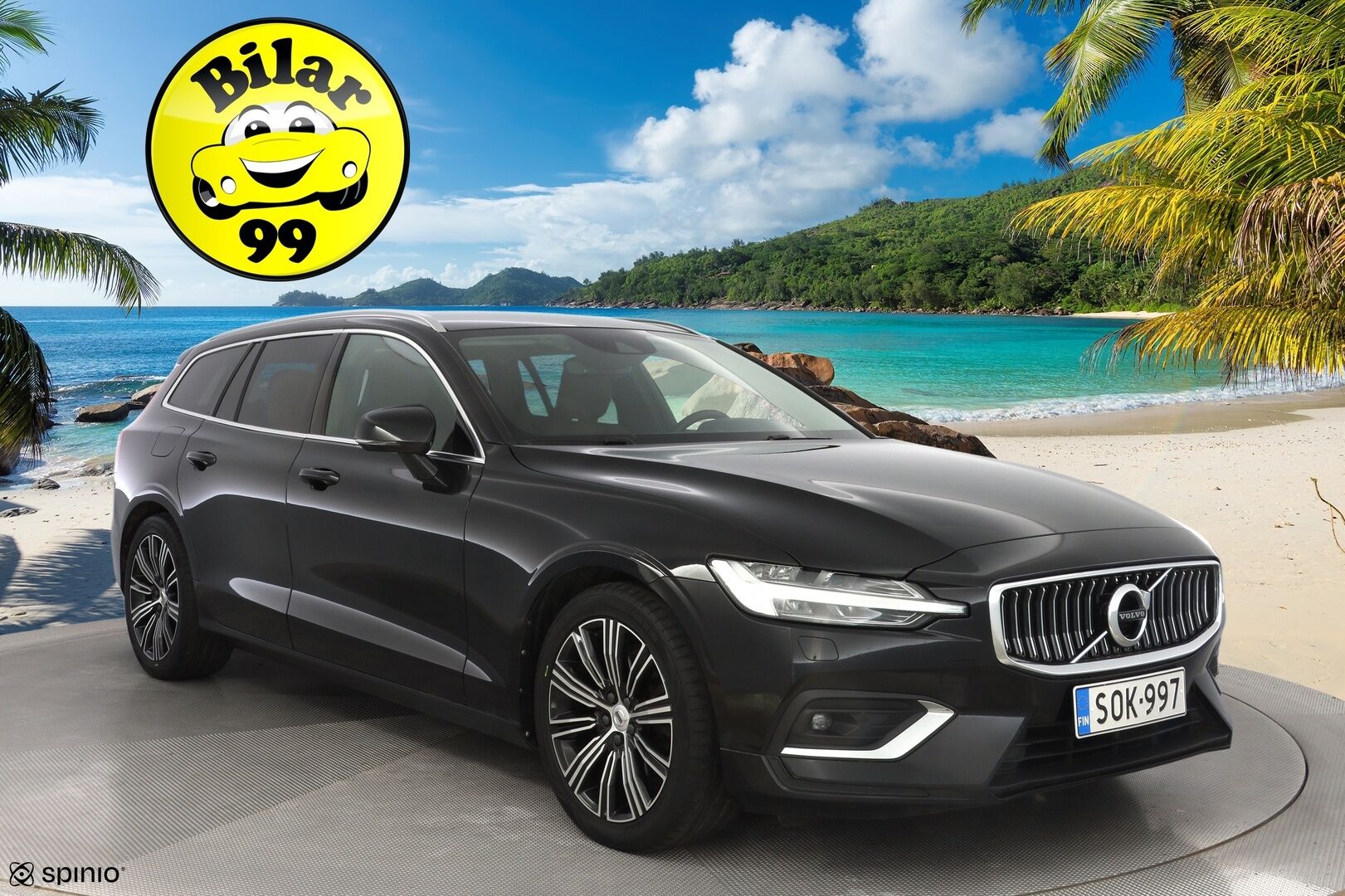Volvo V60 2020 D3 AWD Business Inscription aut * ACC / Webasto / Vetokoukku / Nahkasisusta / Muistipenkki * - Suomi-auto / Merkkiliikkeen huoltokirja / Jakohihna 133tkm 4/25