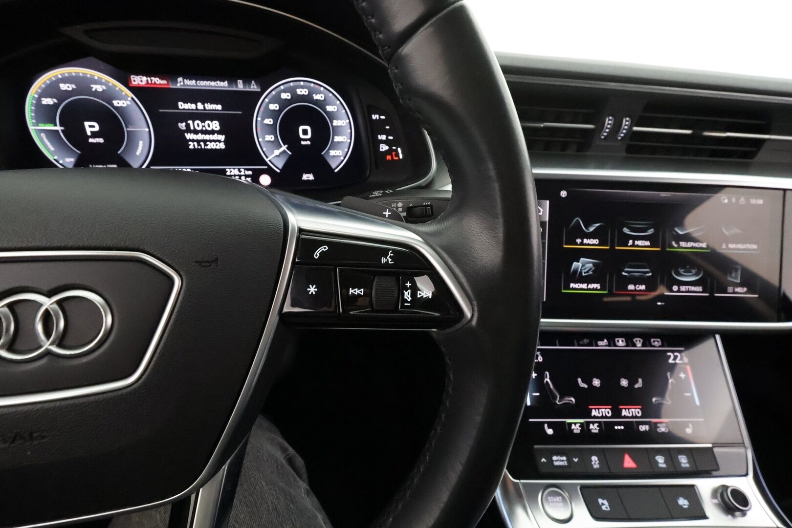 Audi A6 2021 Sedan Business Sport 50 TFSI e quattro S tronic * ACC / Imuovet / HUD / Night Vision / Muistipenkki /  360° * - Matrix LED / 1.Om Suomi-auto / Kahdet renkaat aluvanteilla / Merkkihuollettu